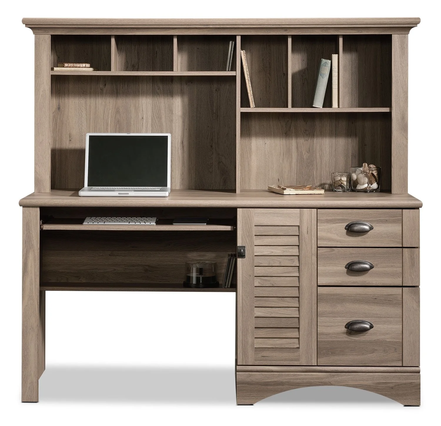 Dawley Desk and Hutch - Salt Oak - Image 3