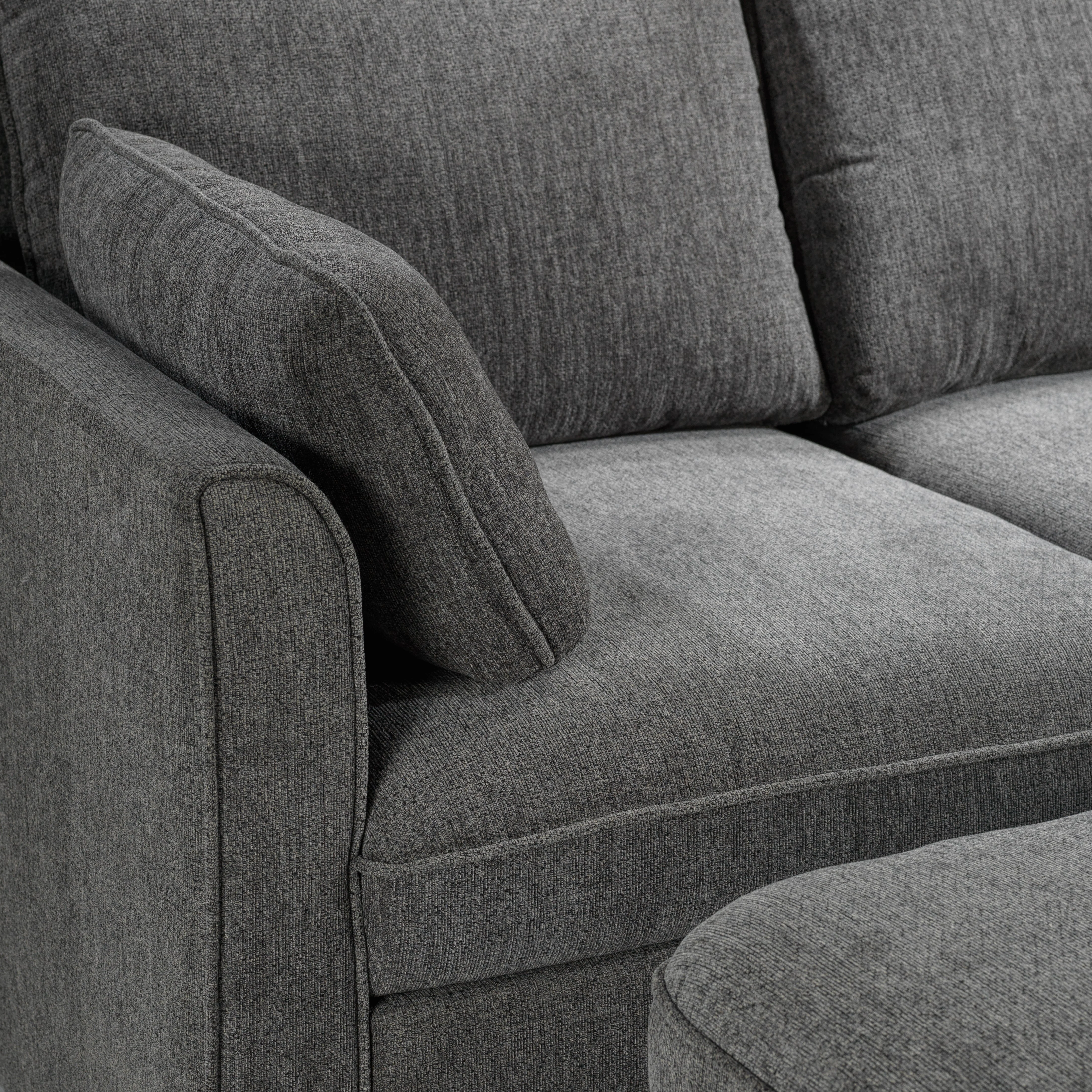 Delta Left-Facing Sectional Sleeper Sofa with Pop-Up Bed - Grey - Image 13