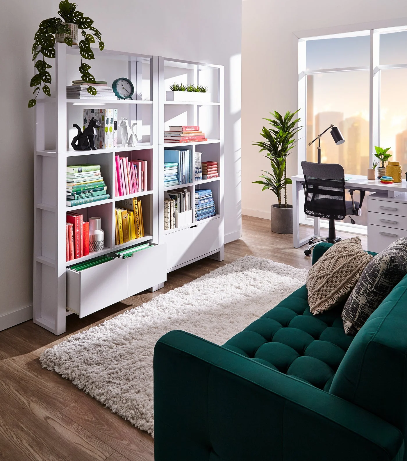 Deniz 75" Bookcase - White - Image 2