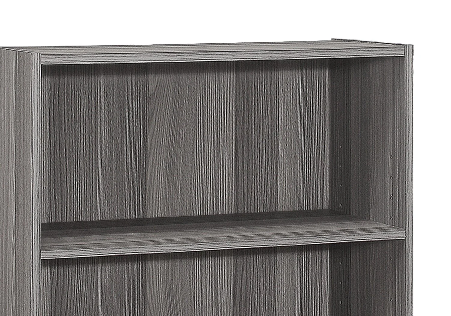 Derby 3-Shelf Bookcase - Grey - Image 2