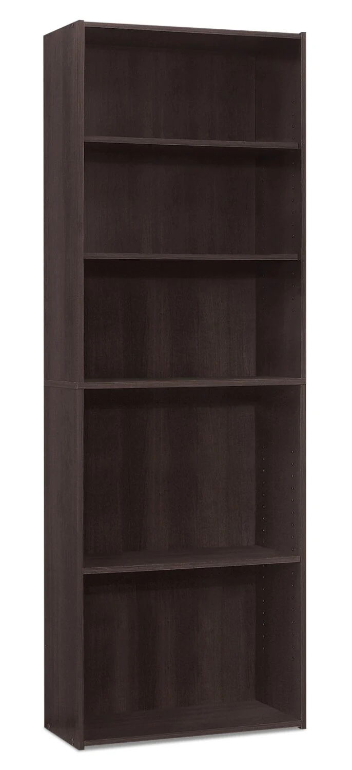 Derby 5-Shelf Bookcase - Espresso