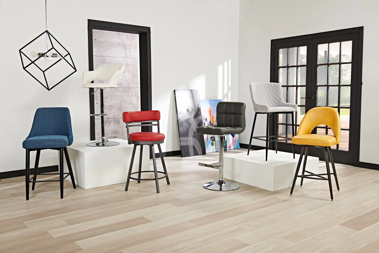 Devitt Counter-Height Swivel Stool - Red - Image 6