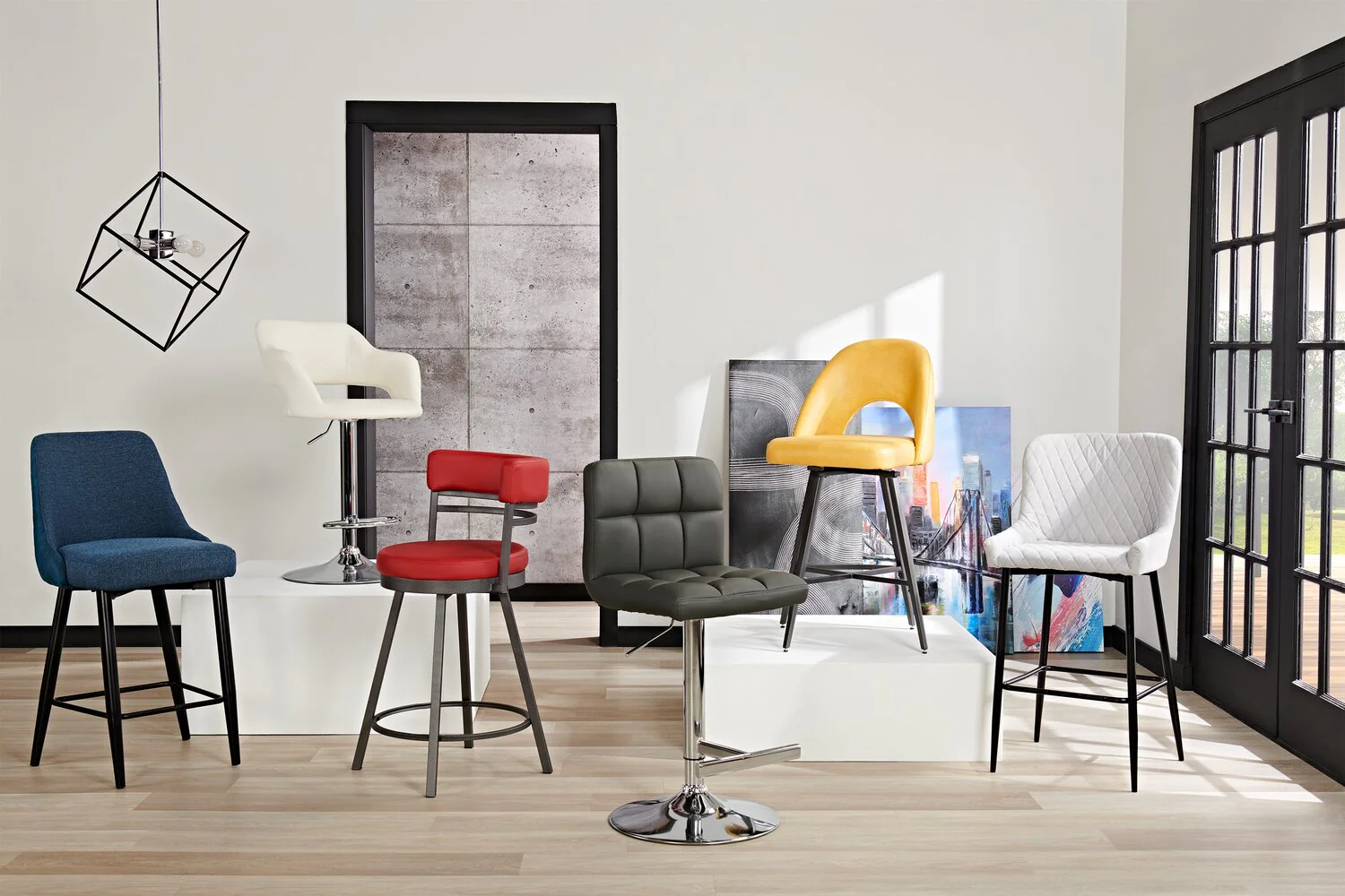 Devitt Counter-Height Swivel Stool - Red - Image 7