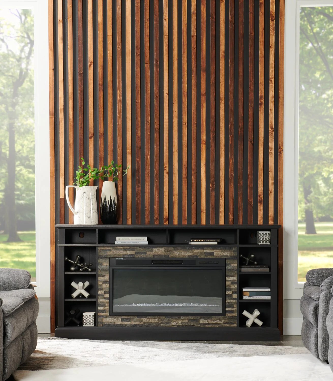 Deyn 70" TV Stand with Crystal Ember Firebox - Image 10