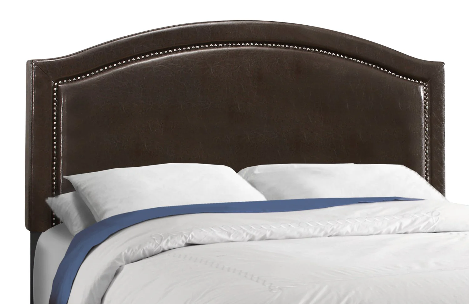 Diamant Leather-Look Fabric Queen Bed - Brown - Image 5