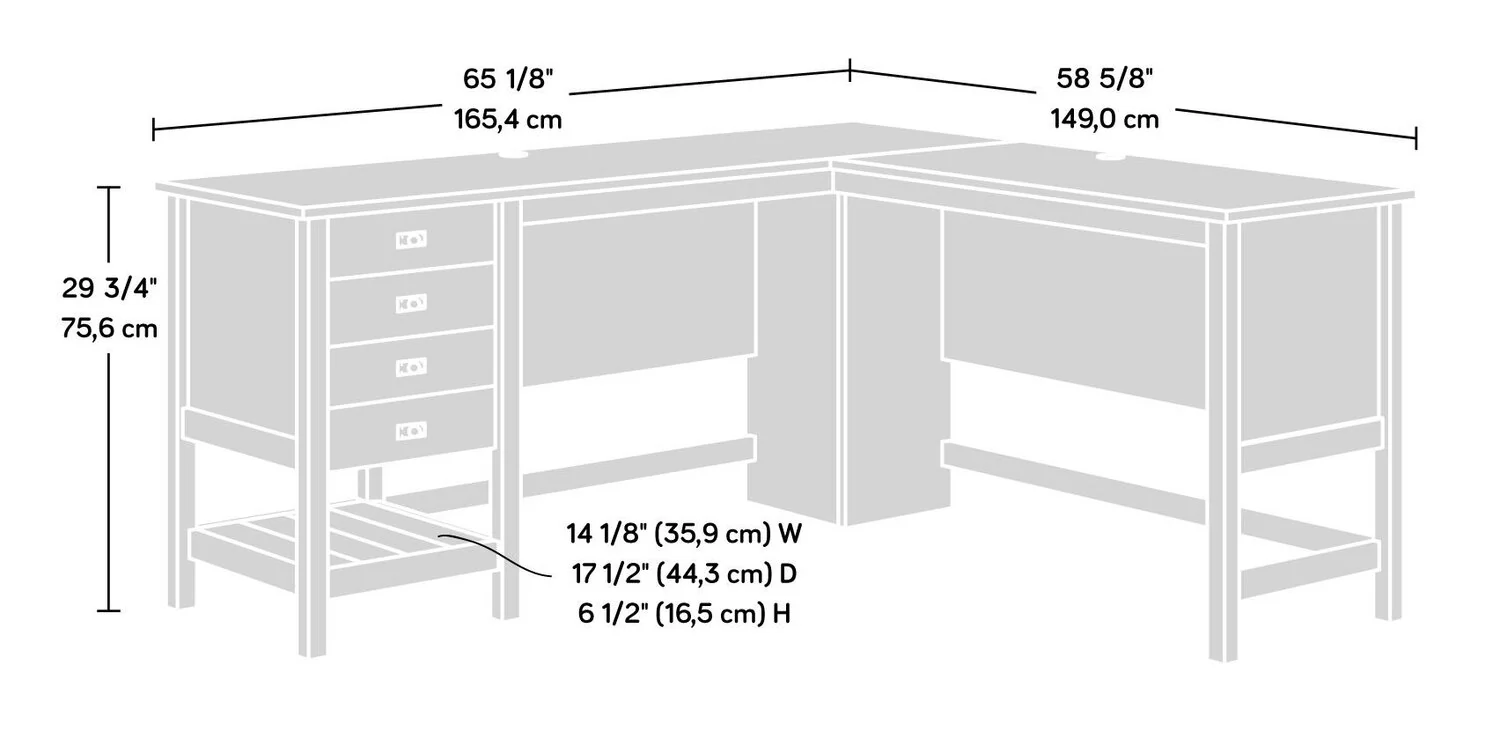 Dinsmore L-Shaped Desk - Soft White - Image 10