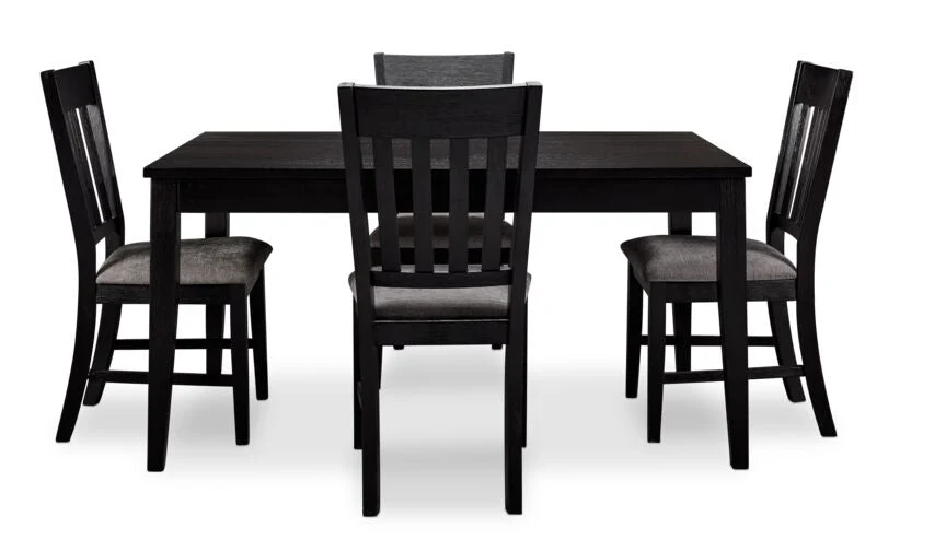 Dmitri 5-Piece Dining Set - Weathered Grey - Image 2
