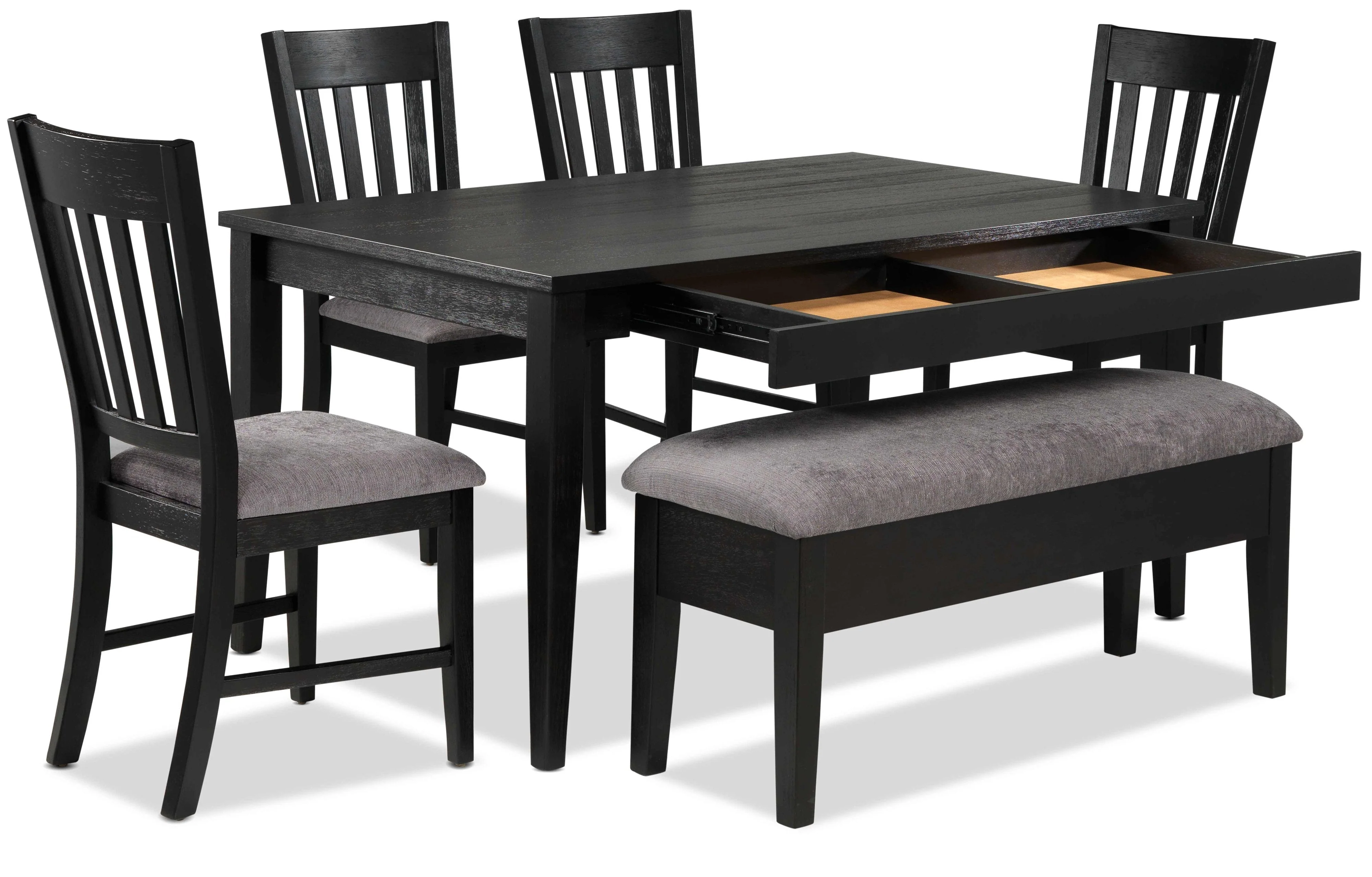 Dmitri 6-Piece Dining Set - Weathered Grey - Image 3