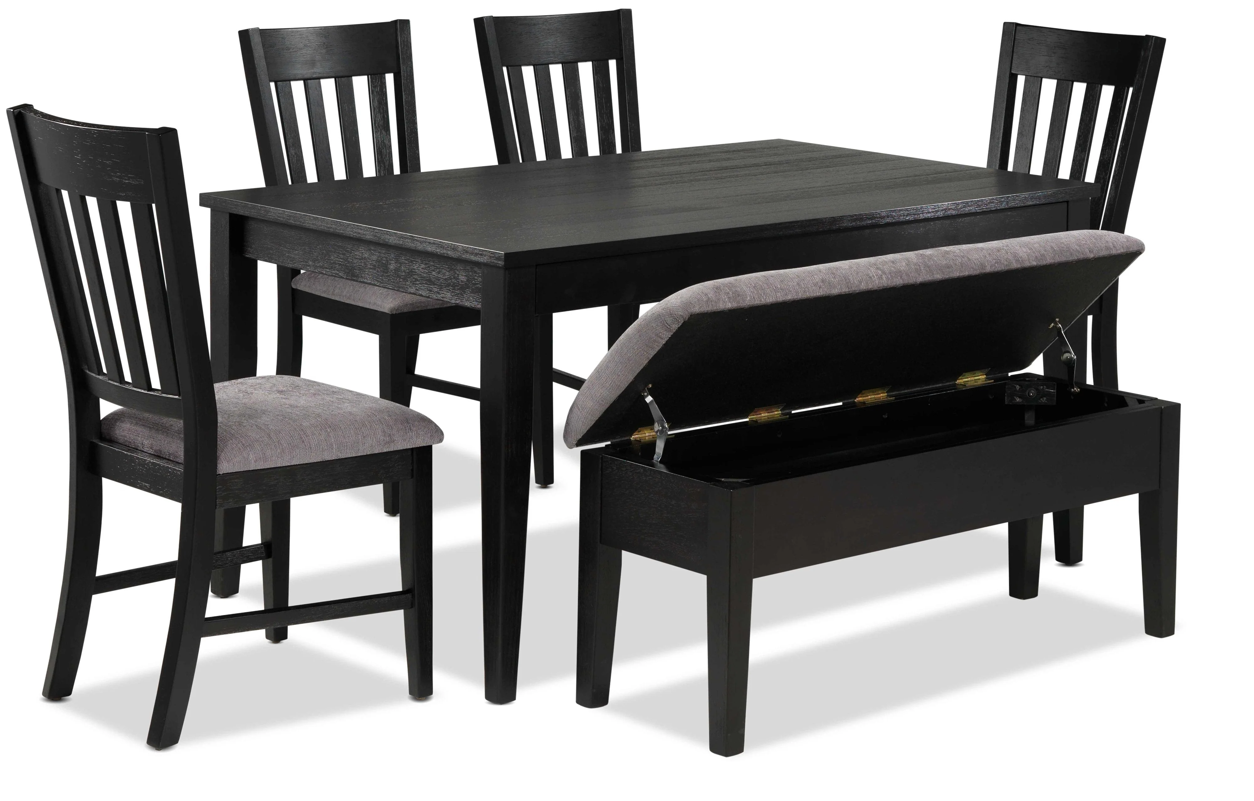 Dmitri 6-Piece Dining Set - Weathered Grey - Image 4