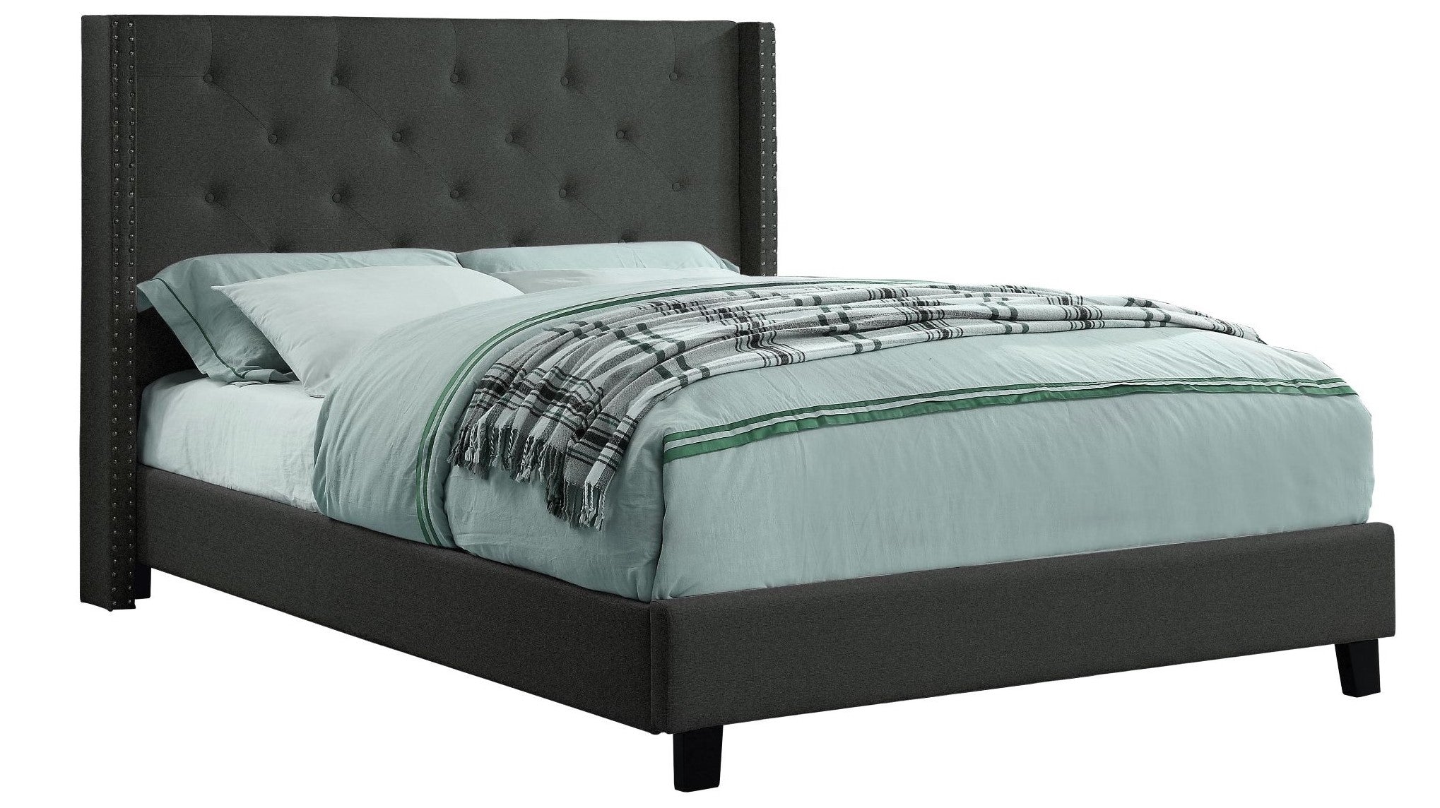 Dorsey King Bed - Dark Grey