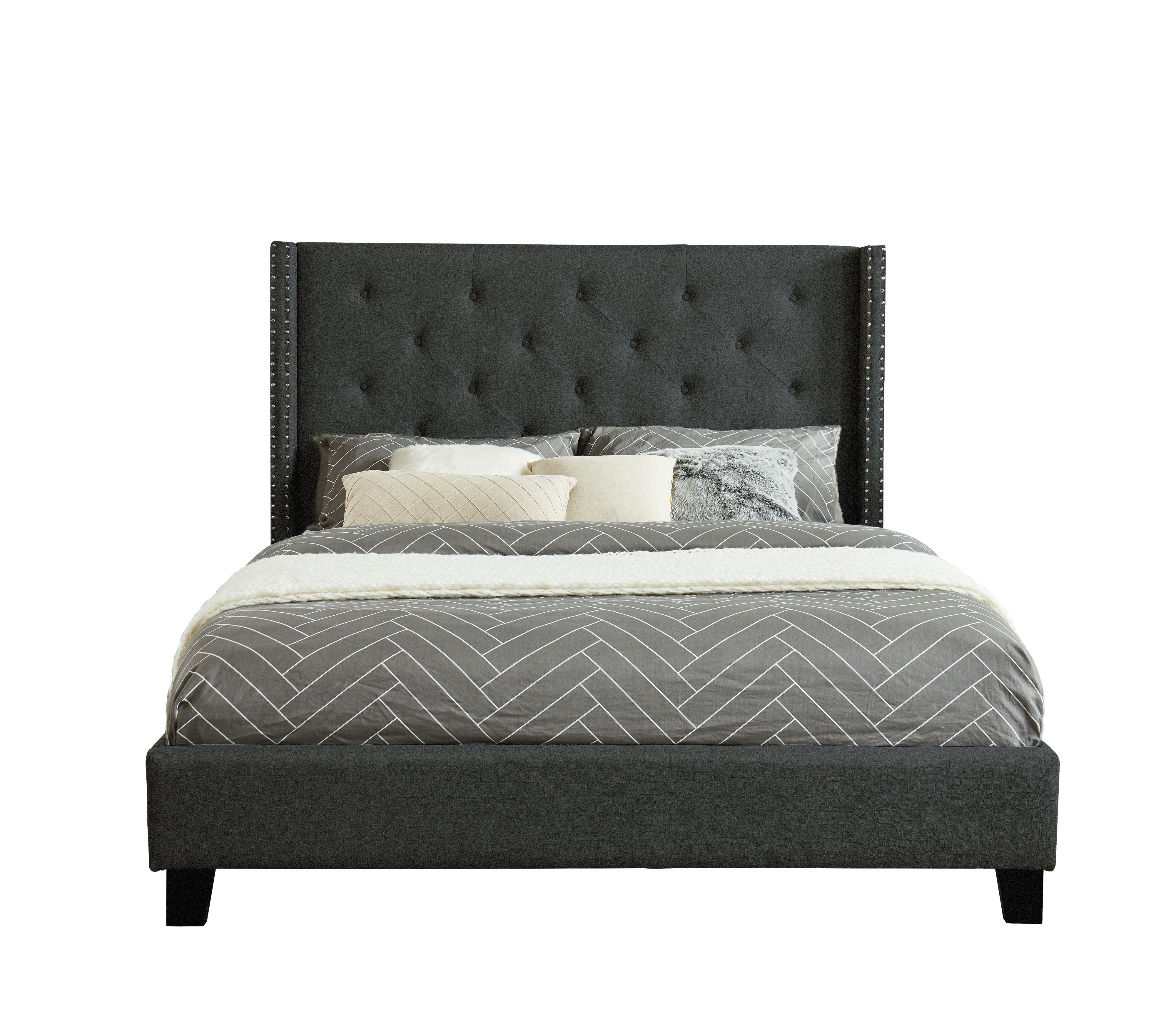 Dorsey Queen Bed - Dark Grey - Image 2