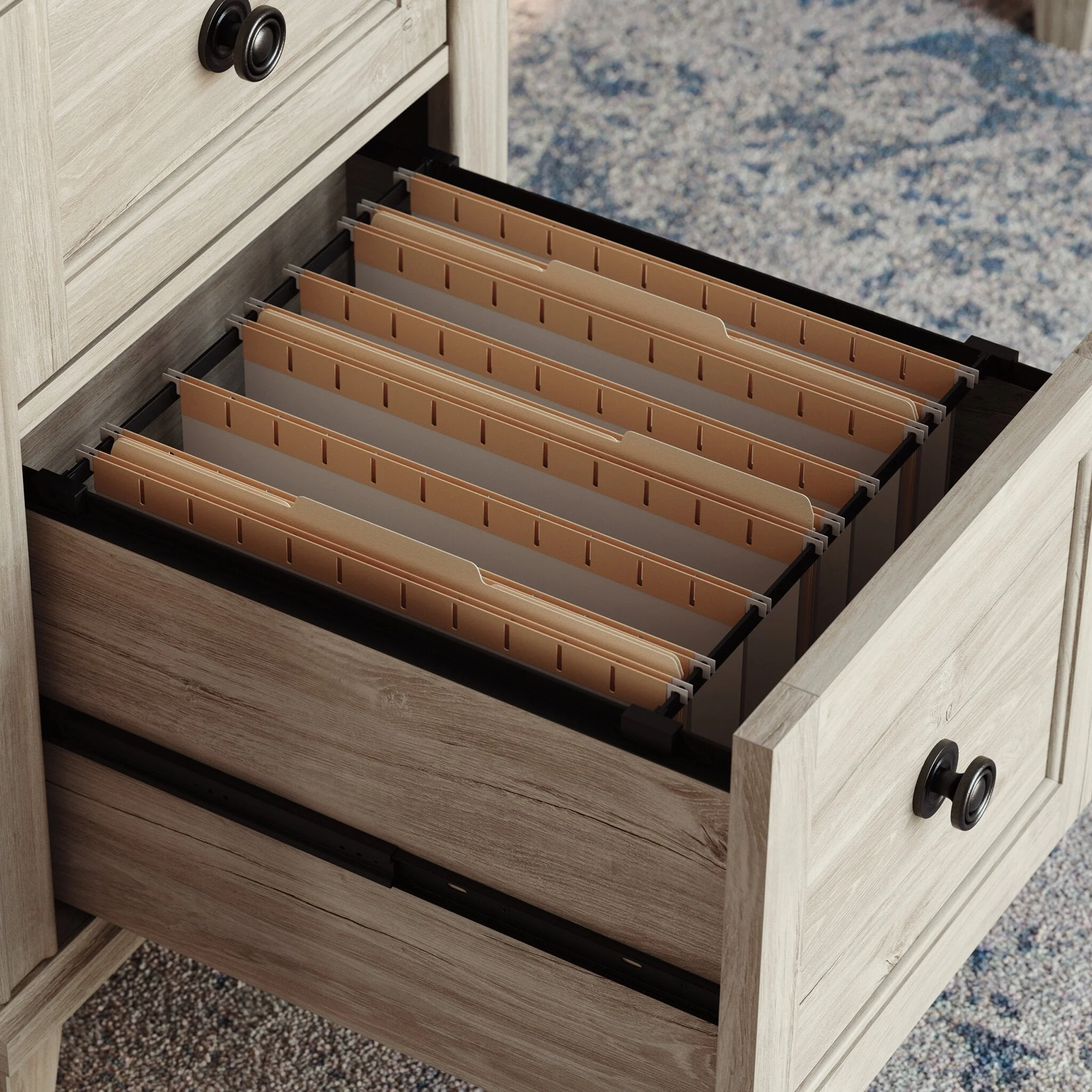 Duffin Commercial Grade Executive Desk - Chalk Oak - Image 4