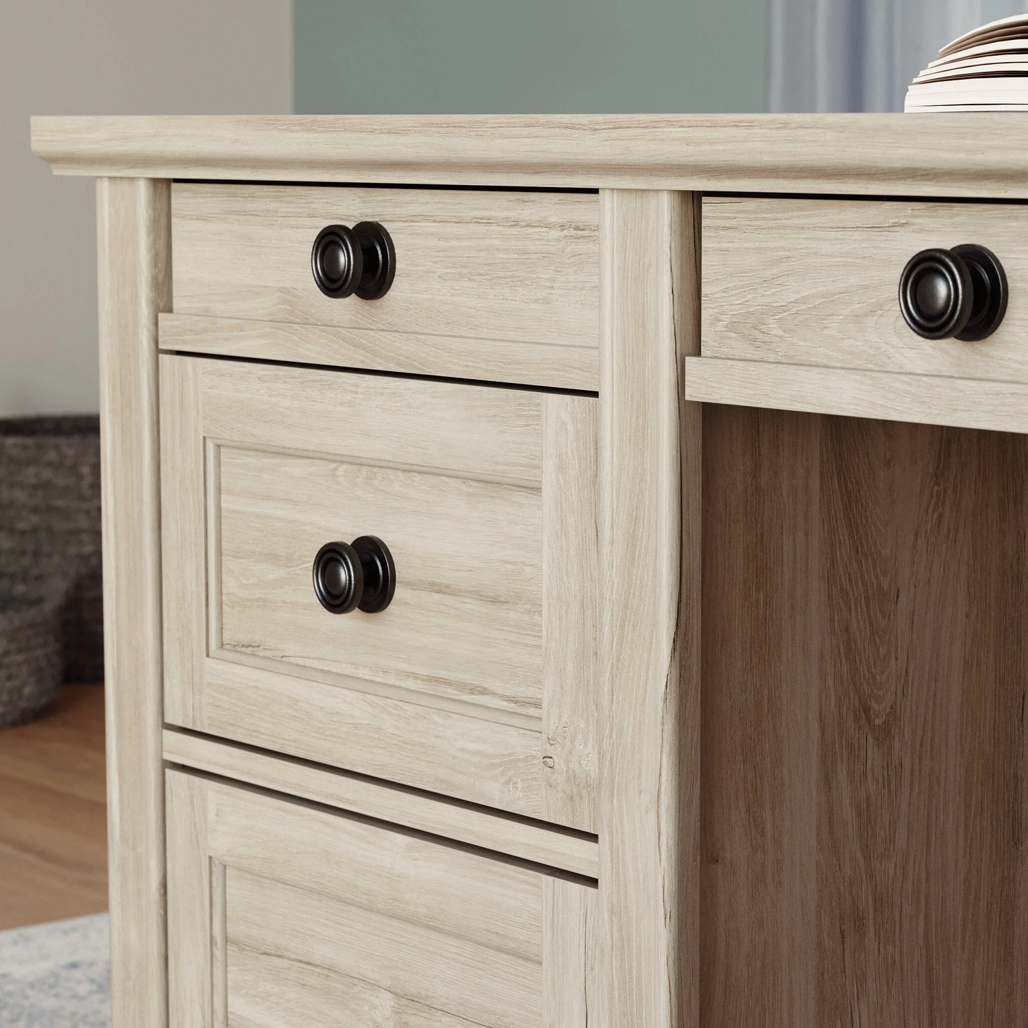 Duffin Commercial Grade Executive Desk - Chalk Oak - Image 7