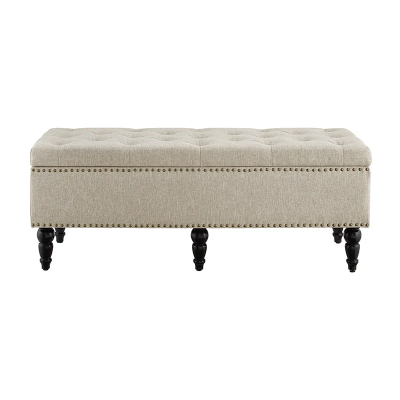 Dunaway Ottoman - Beige - Image 3