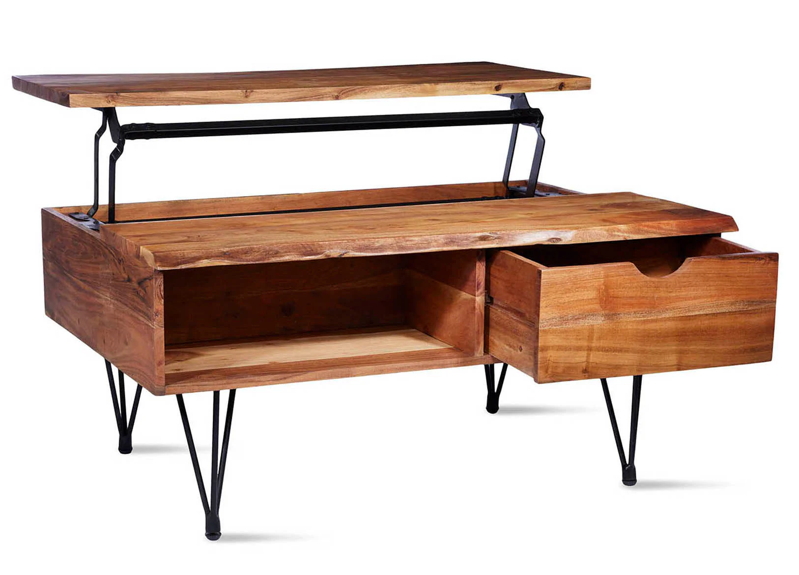 Earryland Lift Top Coffee Table - Natural - Image 4