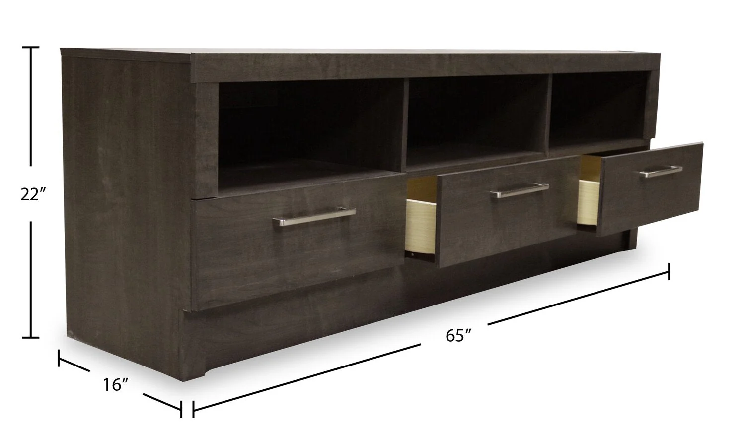 Eisner 65" TV Stand - Brown - Image 4