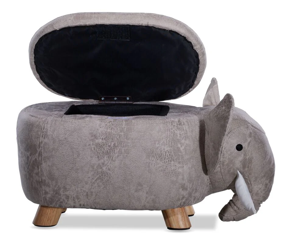 Zoo Companions Elephant Storage Ottoman - Grey - Image 6