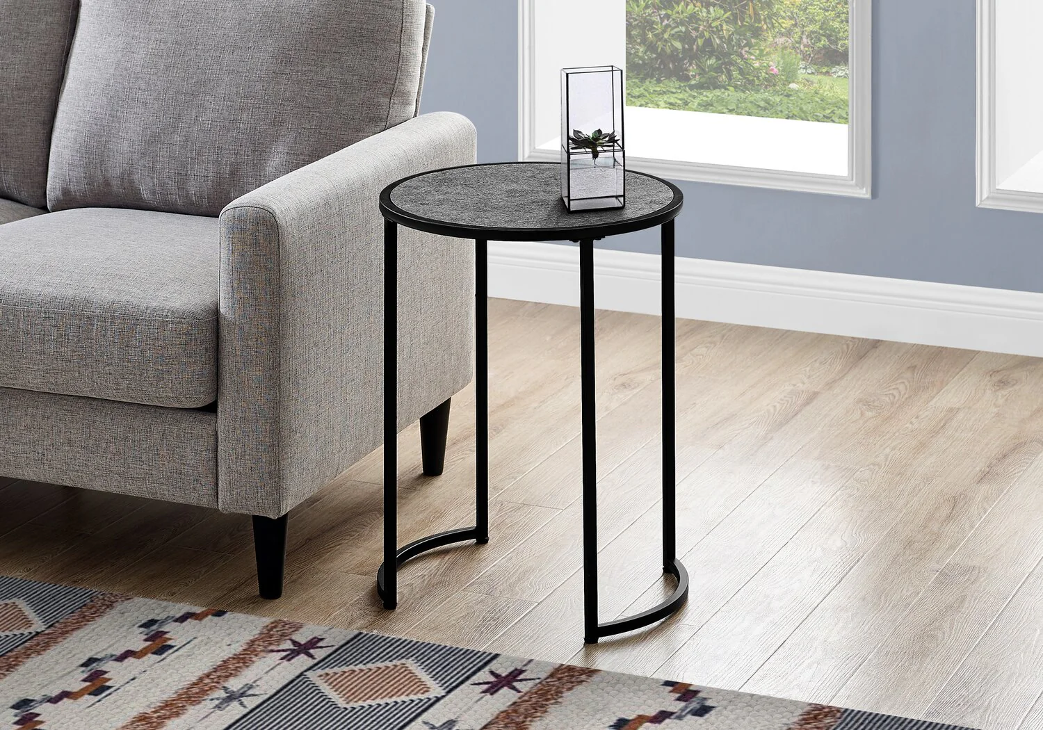 Elinor Chairside Table - Grey - Image 3