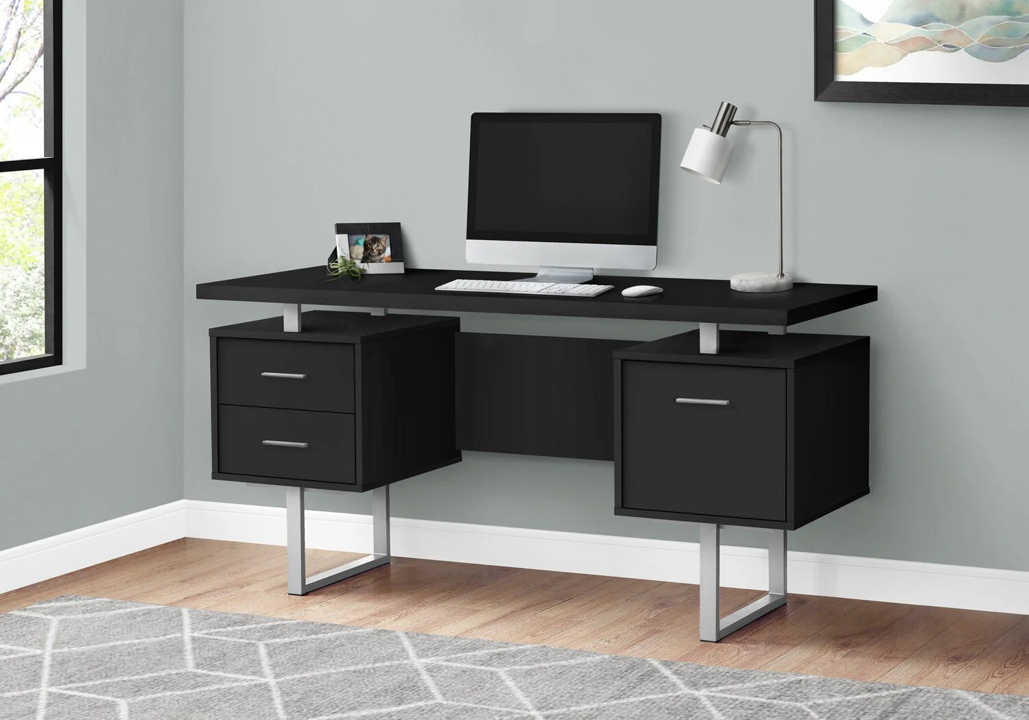Elley Reversible Desk - Black - Image 3
