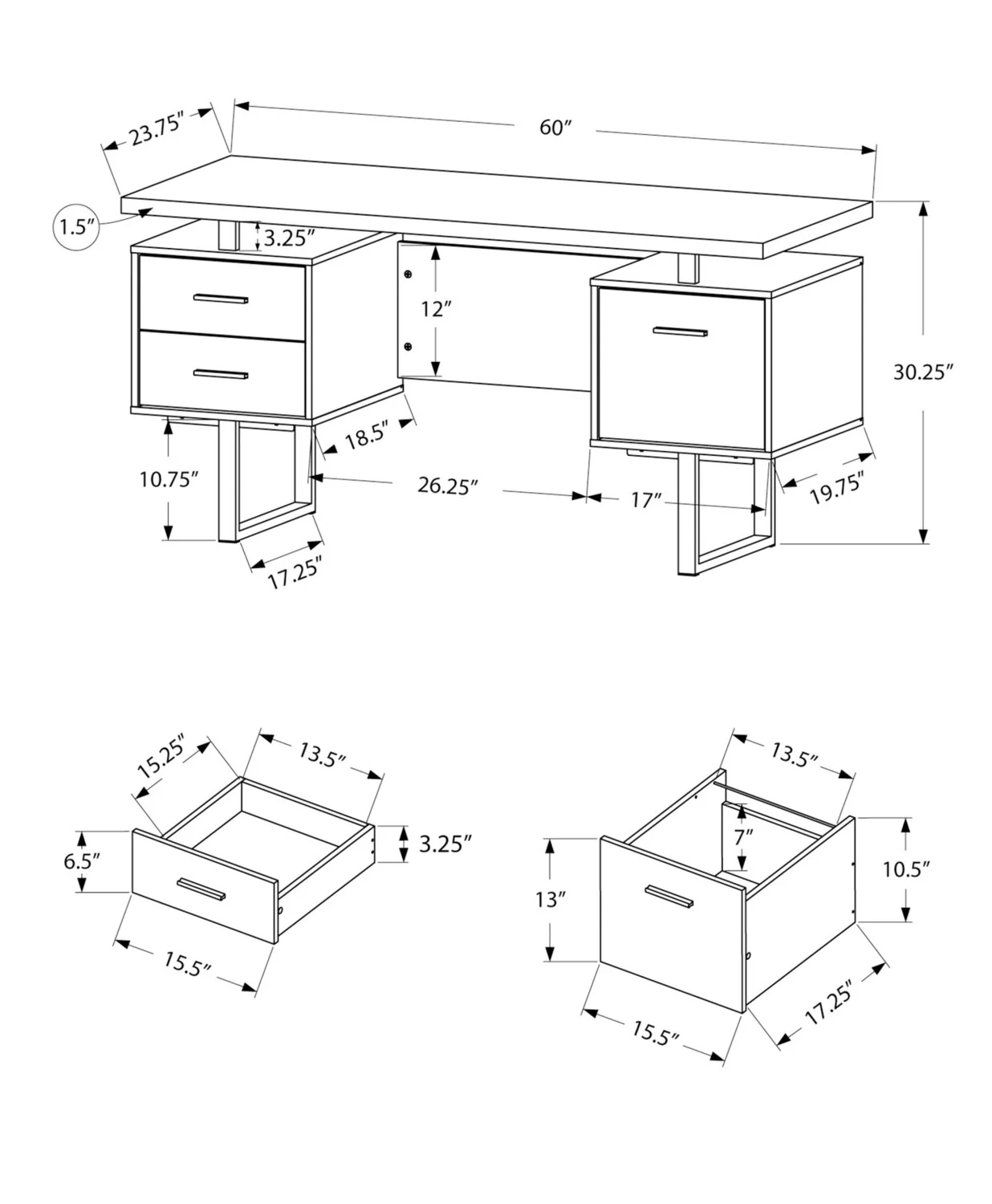 Elley Reversible Desk - Dark Walnut - Image 5
