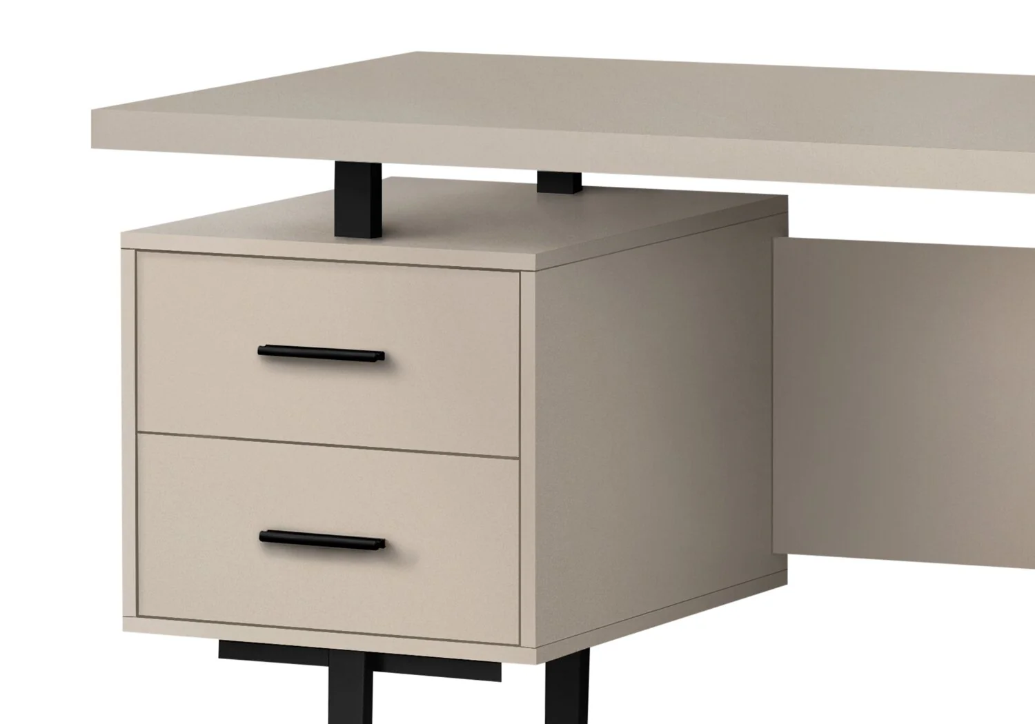 Elley Reversible Desk - Light Taupe - Image 2