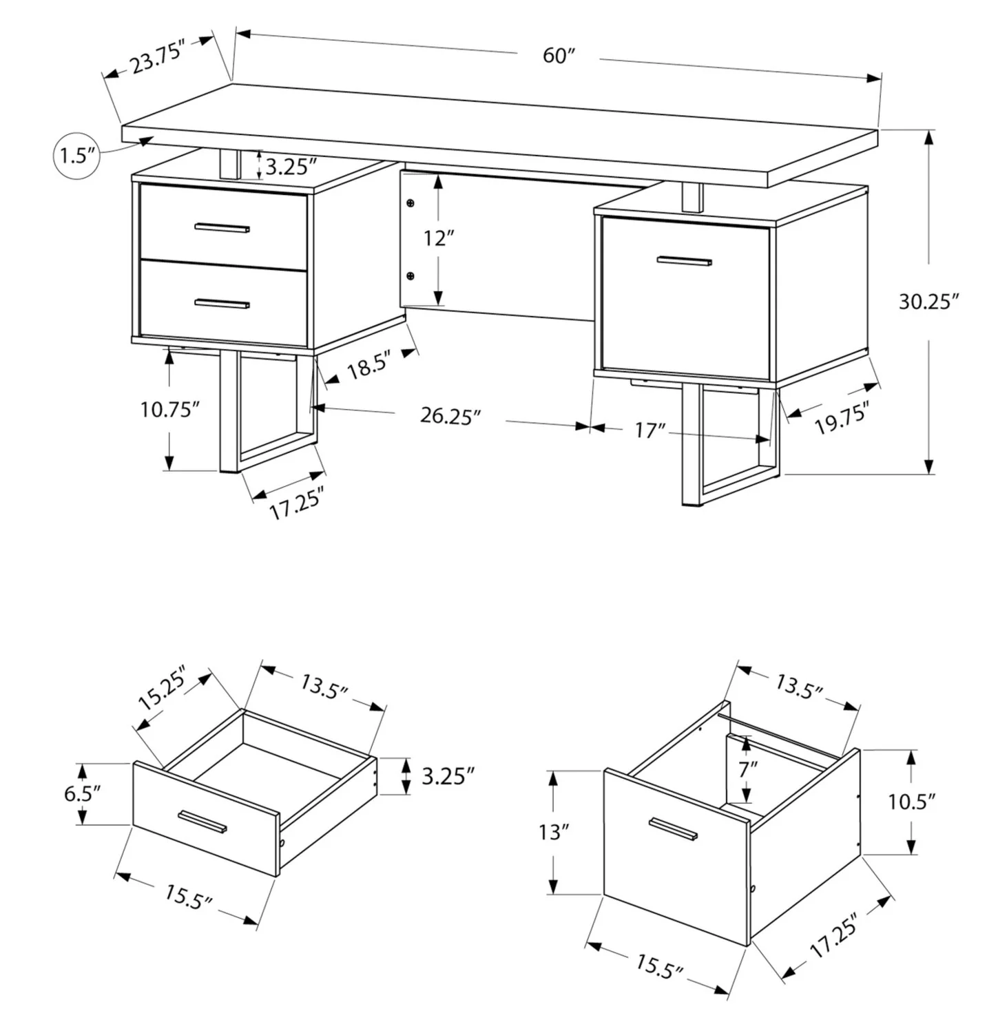 Elley Reversible Desk - Light Walnut - Image 5