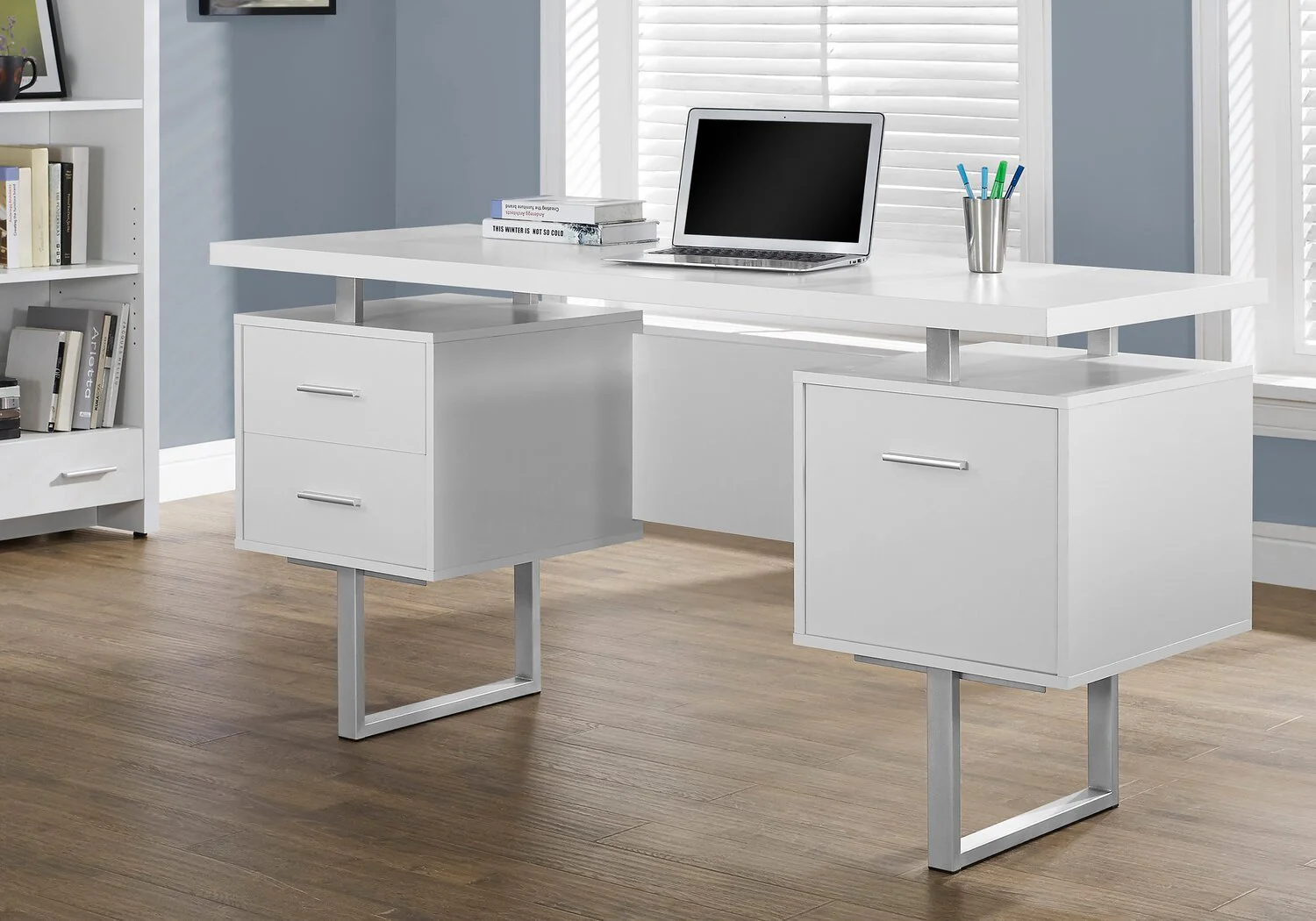 Elley Reversible Desk - White - Image 3