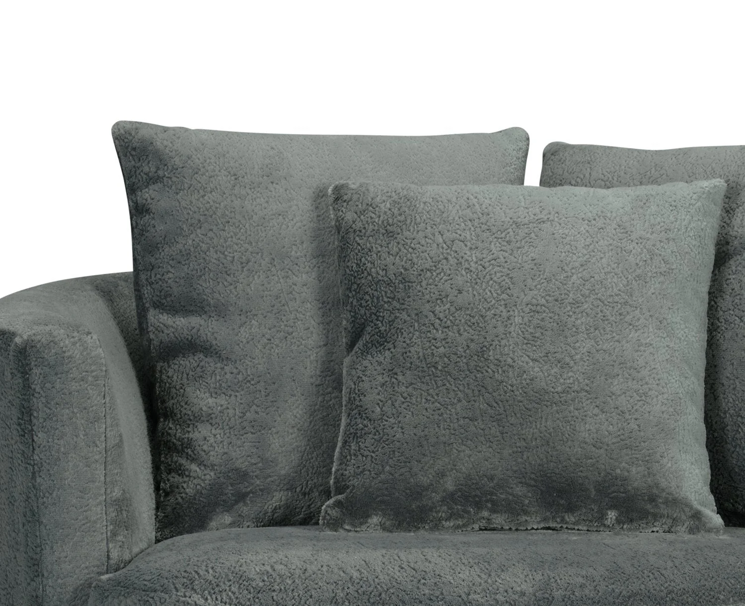 Ellis Chenille Swivel Cuddler Chair - Plush Thunder - Image 4
