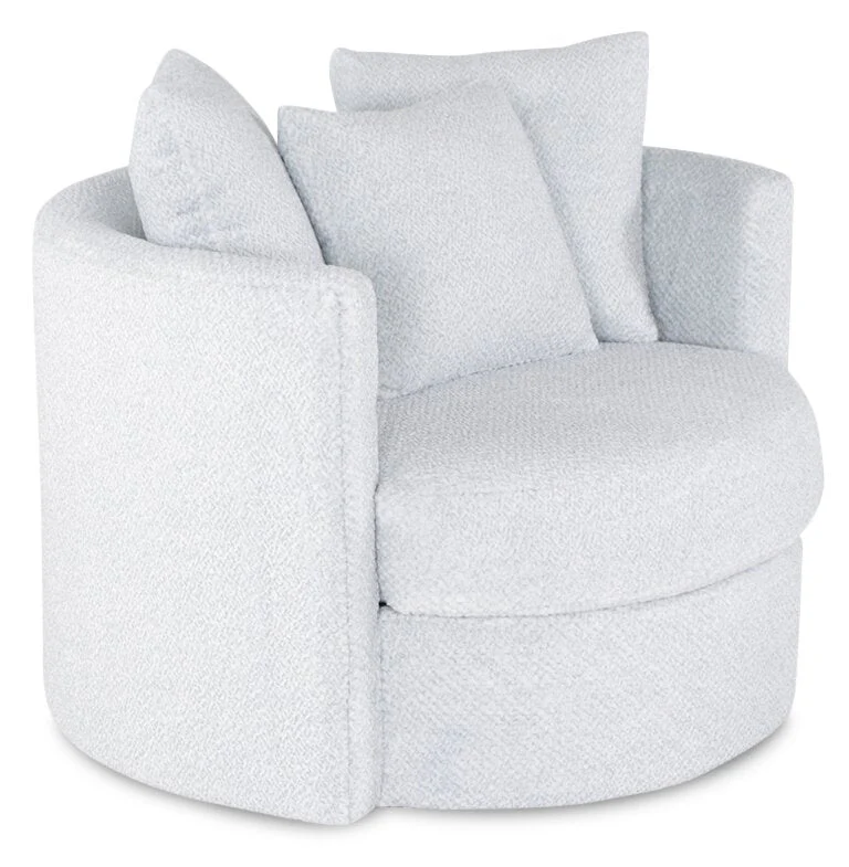 Ellis Chenille Swivel Cuddler Chair - Teddy Star
