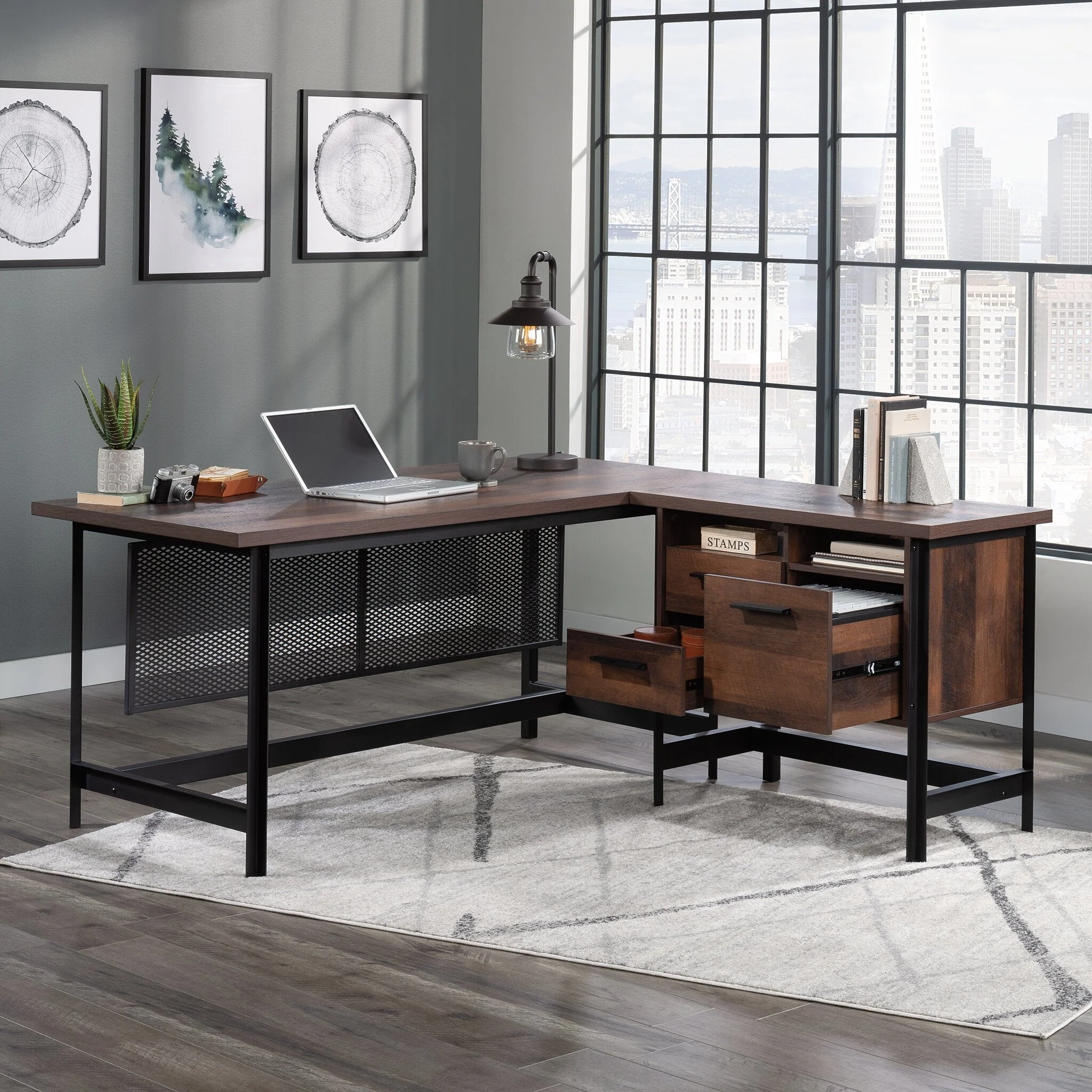 Elm Field Commercial Grade L-Shaped Computer Desk - Image 8
