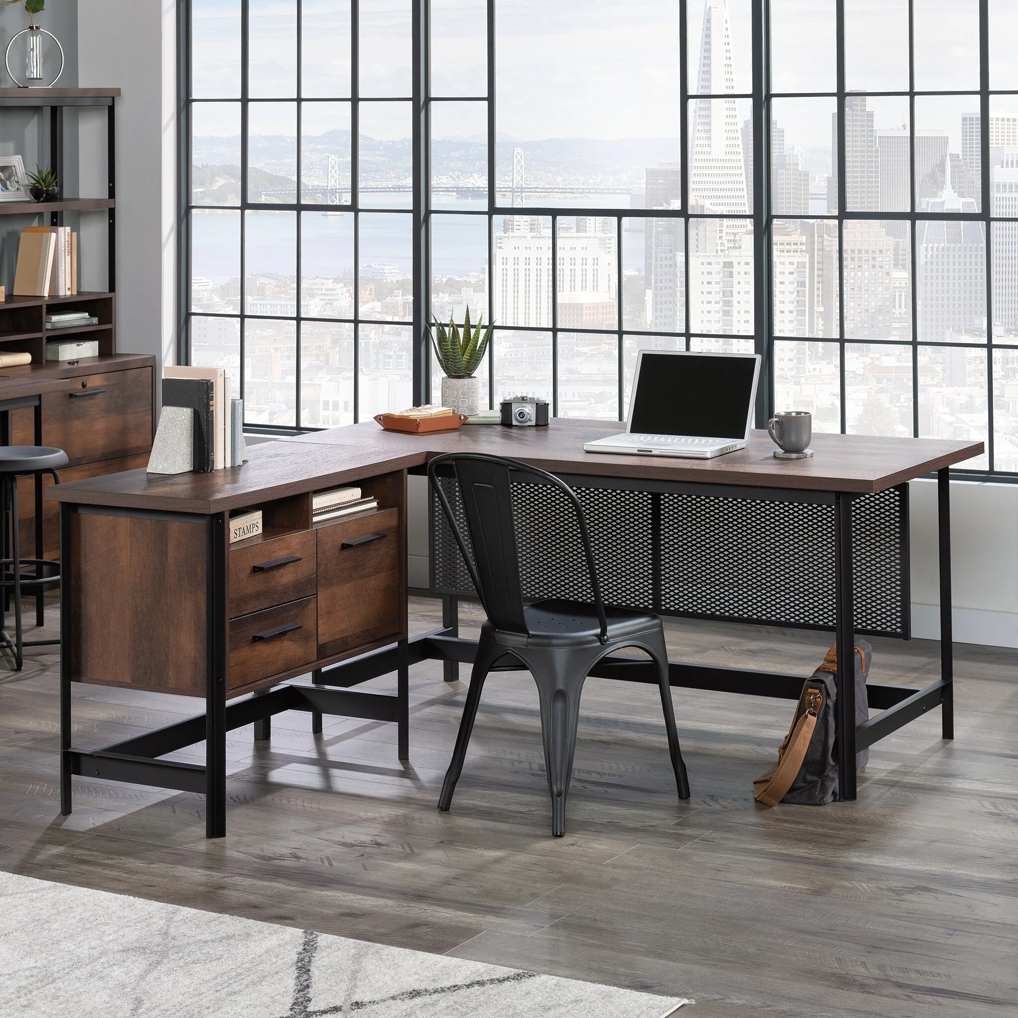 Elm Field Commercial Grade L-Shaped Computer Desk - Image 9