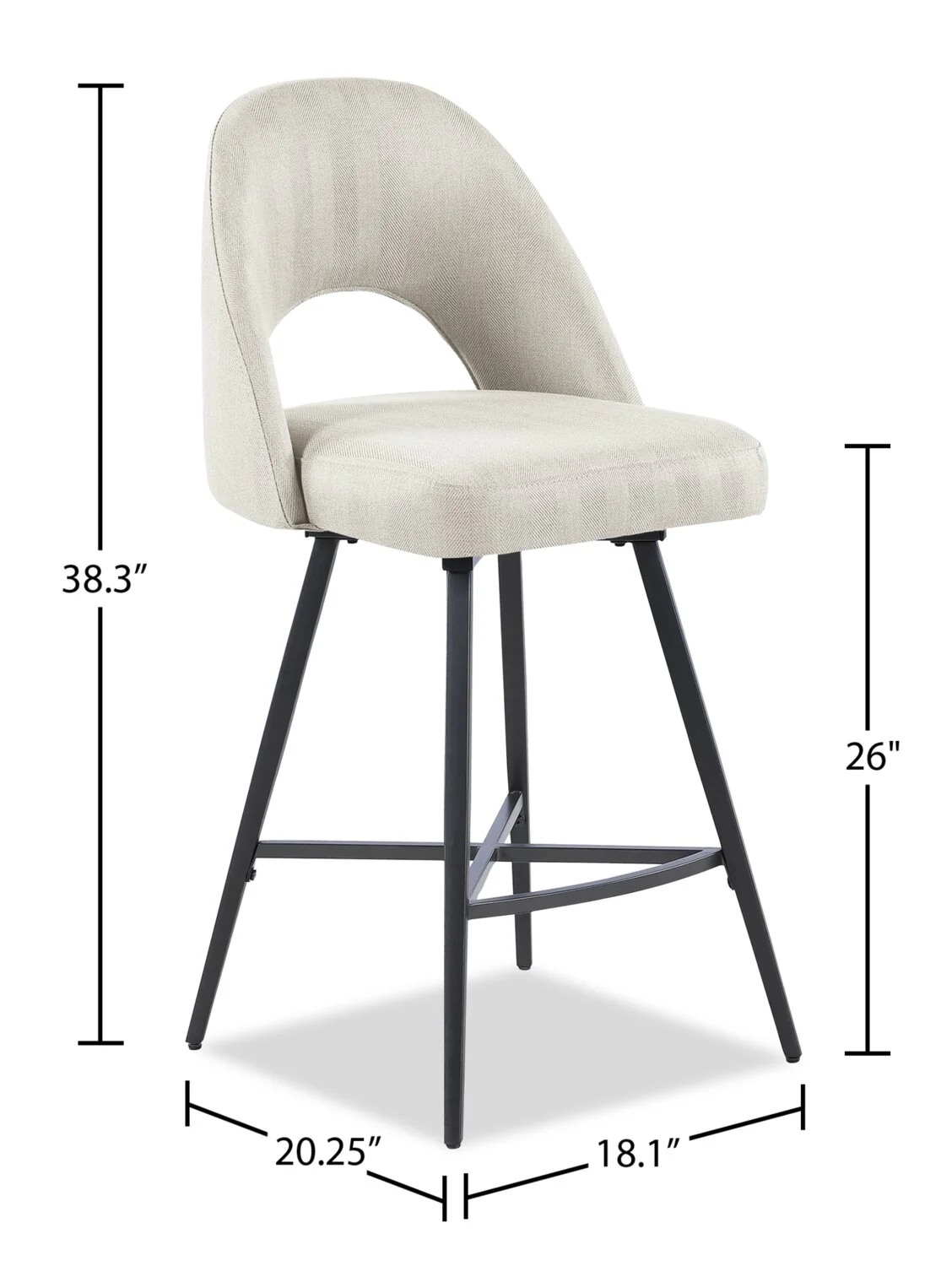 Elman Counter-Height Stool - Taupe - Image 7