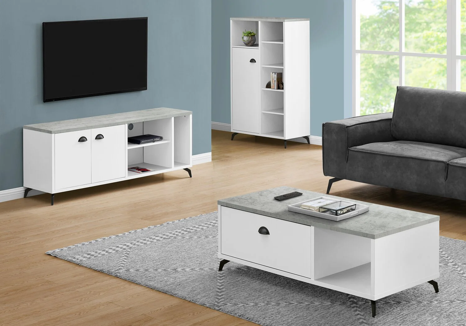 Enno 60" TV Stand - White - Image 3