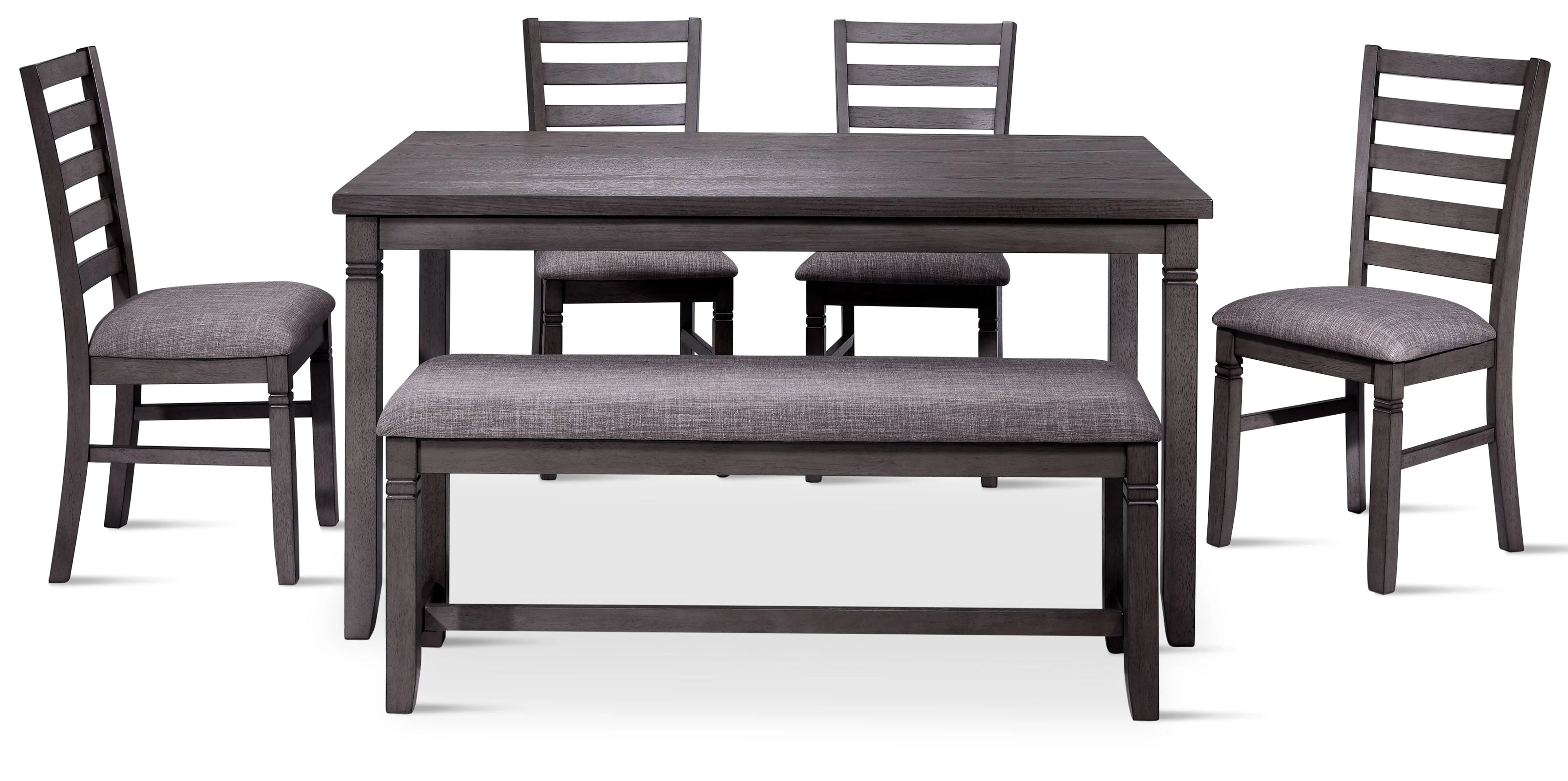 Enzo 6-Piece Dinette Set - Dark Grey - Image 2