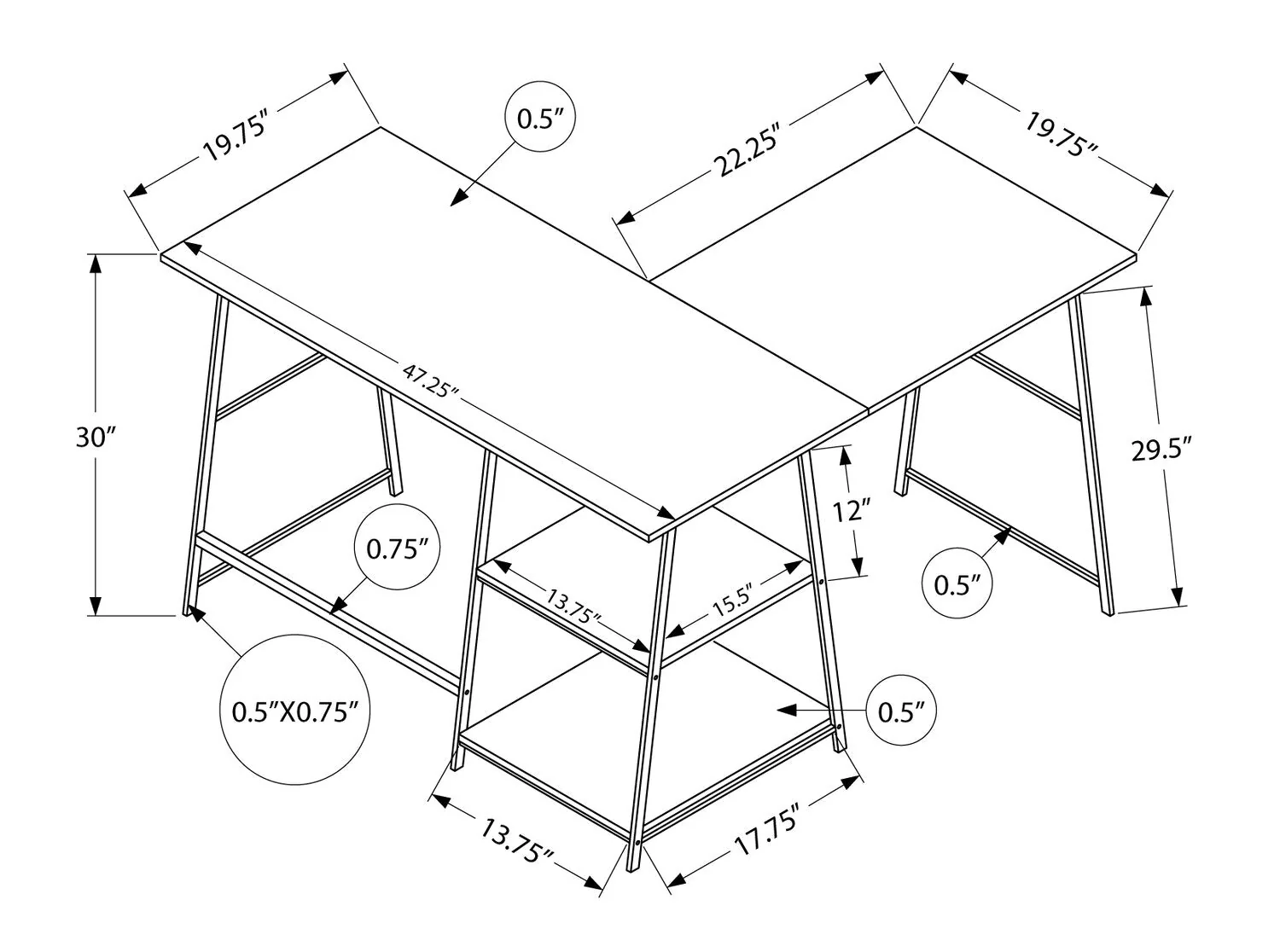 Ernest L-Shaped Desk - Image 4