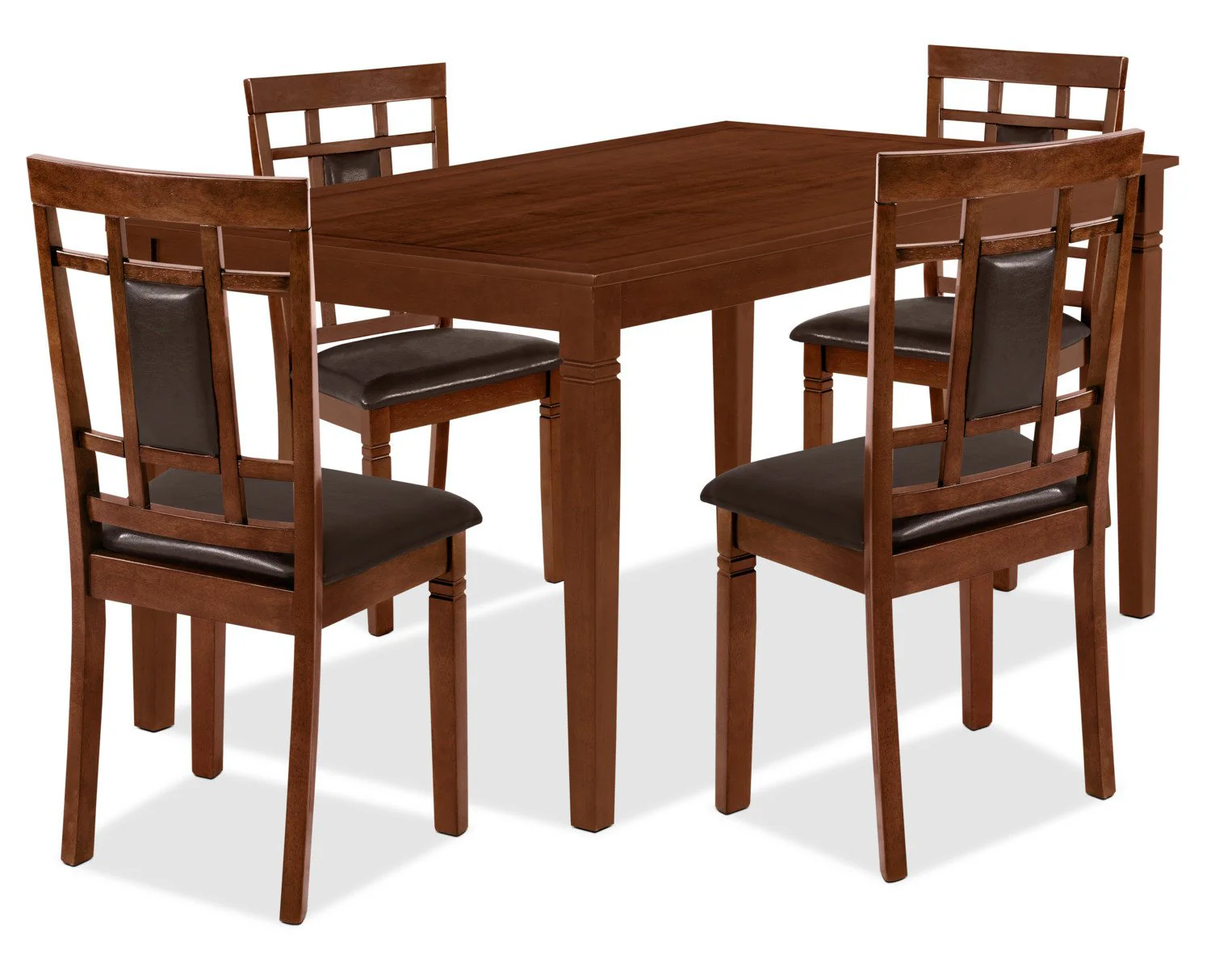 Fahler 5-Piece Dining Set - Dark Walnut