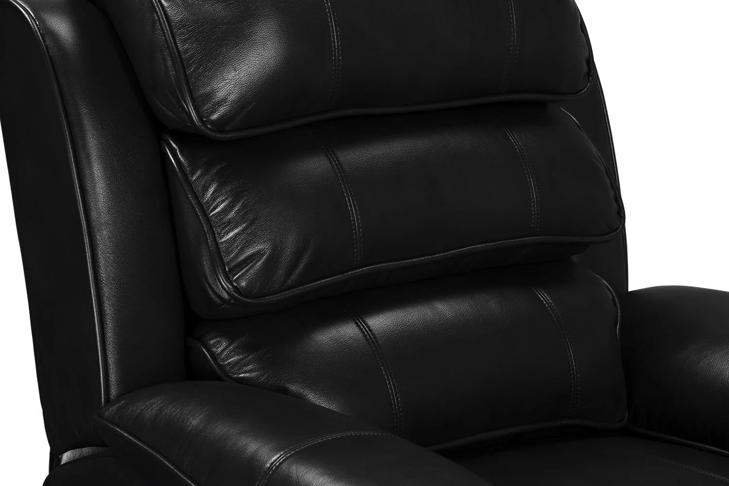 Faldon Leather-Look Fabric Glider Recliner - Black - Image 5