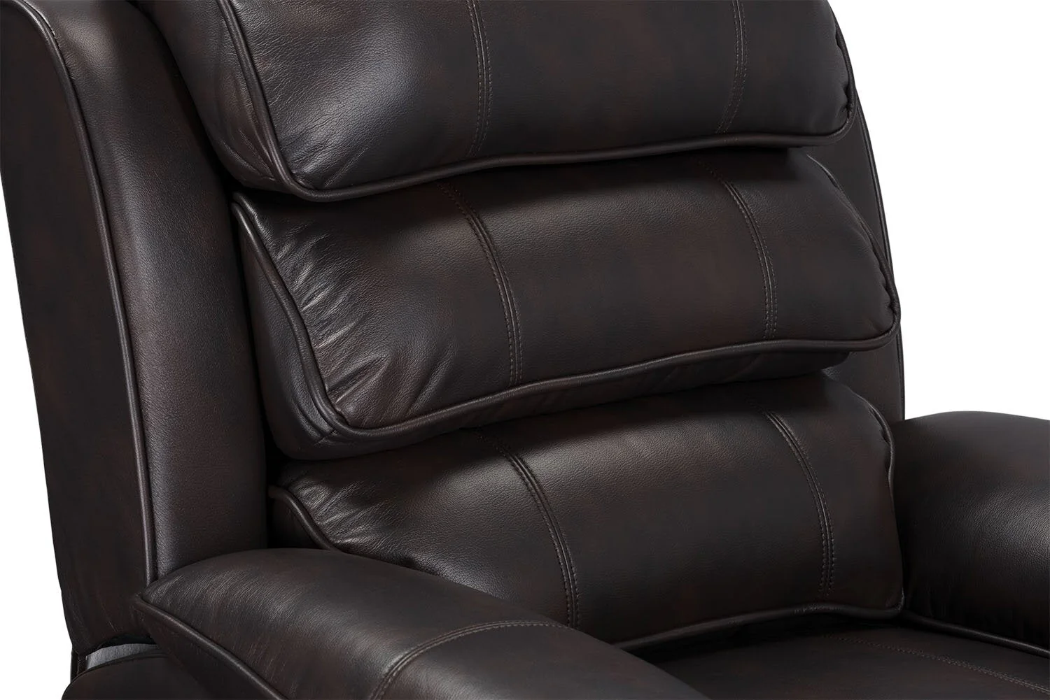 Faldon Leather-Look Fabric Glider Recliner - Brown - Image 6