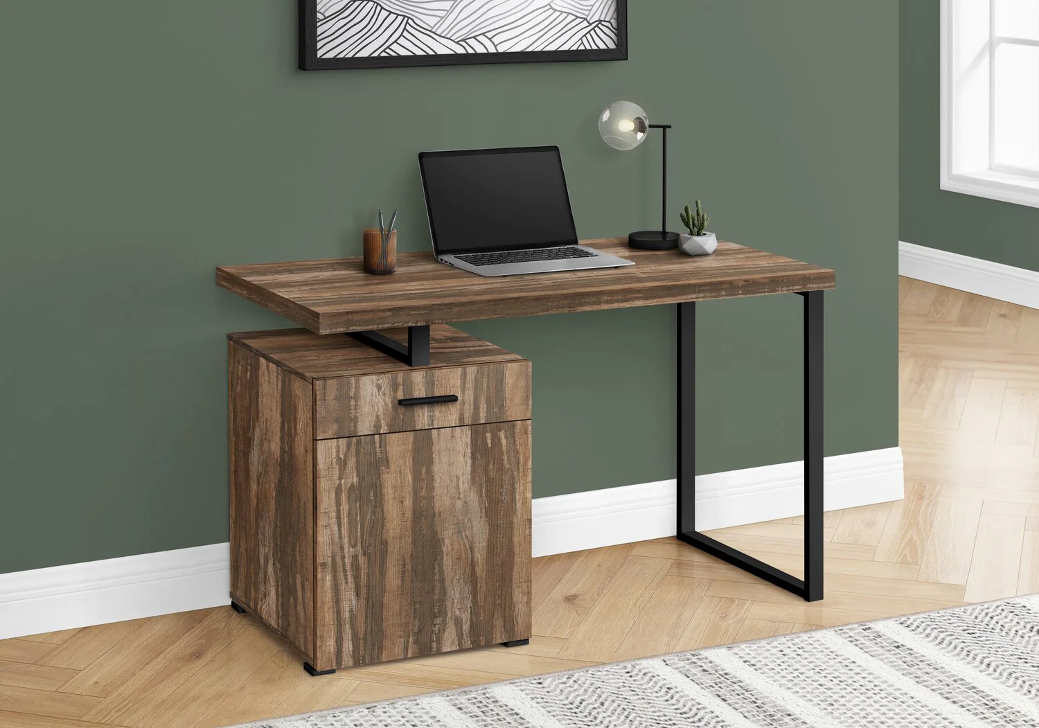 Farrier Reversible Desk - Brown - Image 3