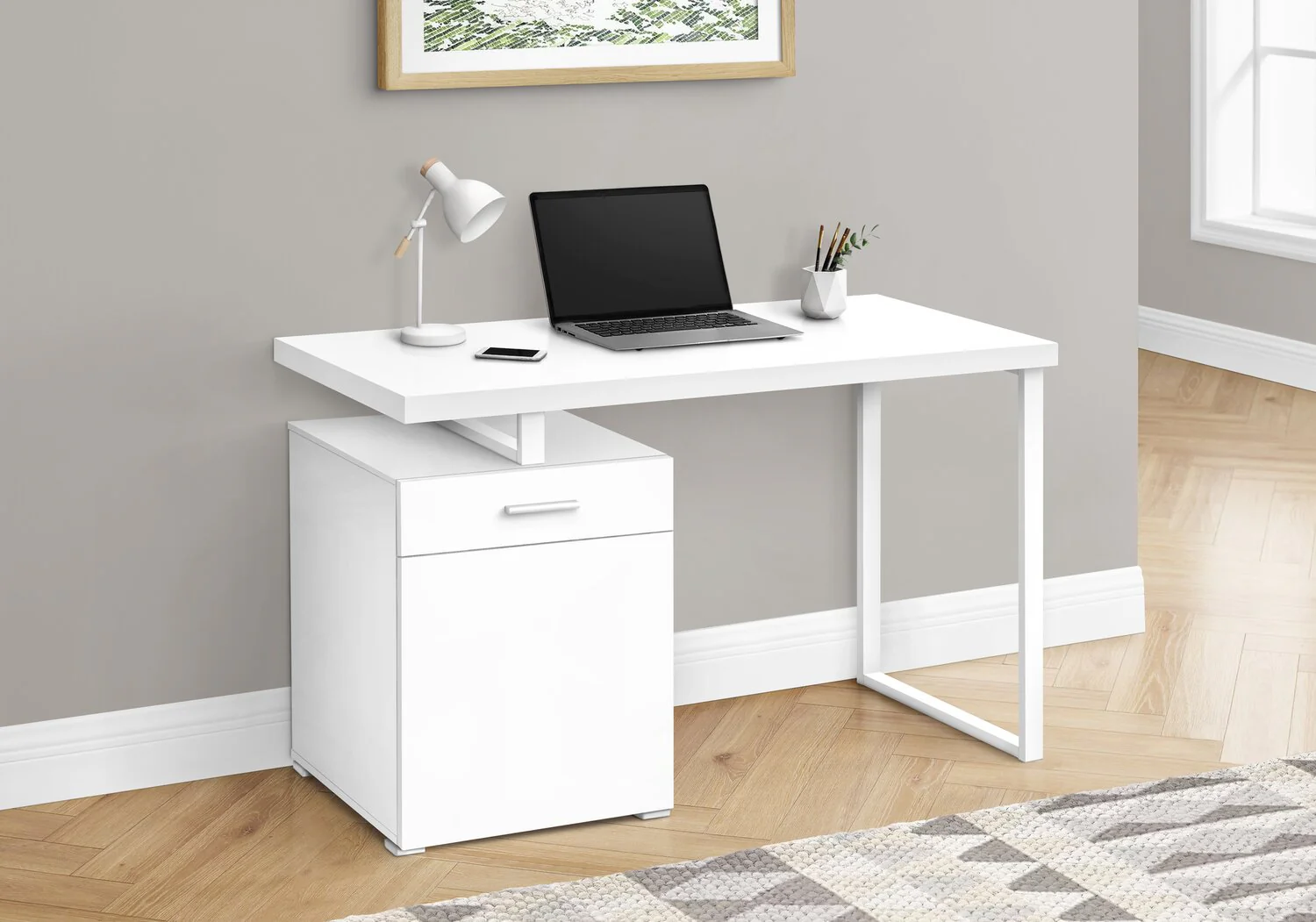Farrier Reversible Desk - White - Image 3