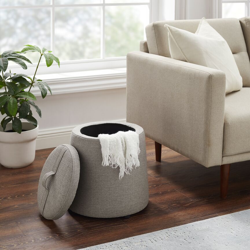 Findley Storage Ottoman - Grey - Image 5