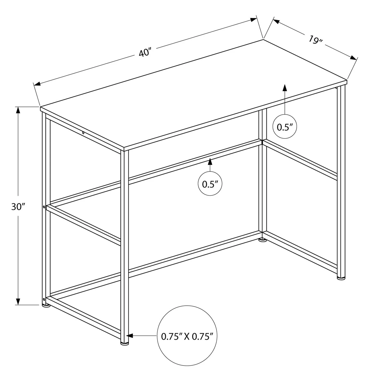 Fleming Desk - Taupe - Image 4