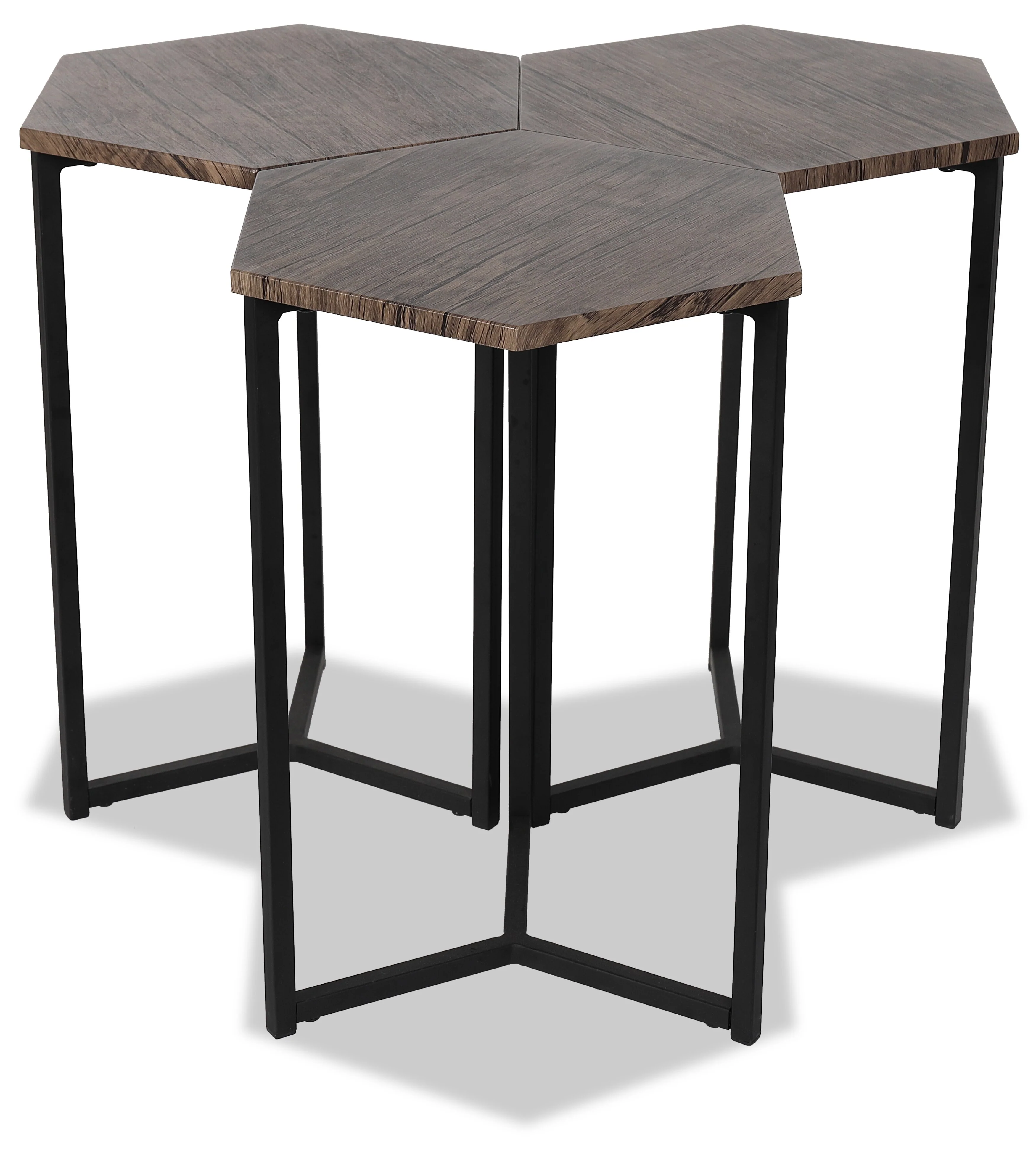 Floren 3-Piece Chairside Table Package - Brown