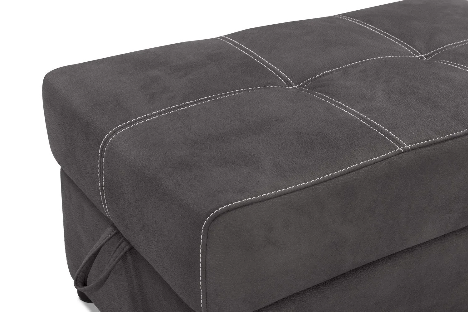 Foynes 3-Piece Faux Suede Left-Facing Sleeper Sectional - Cement - Image 17