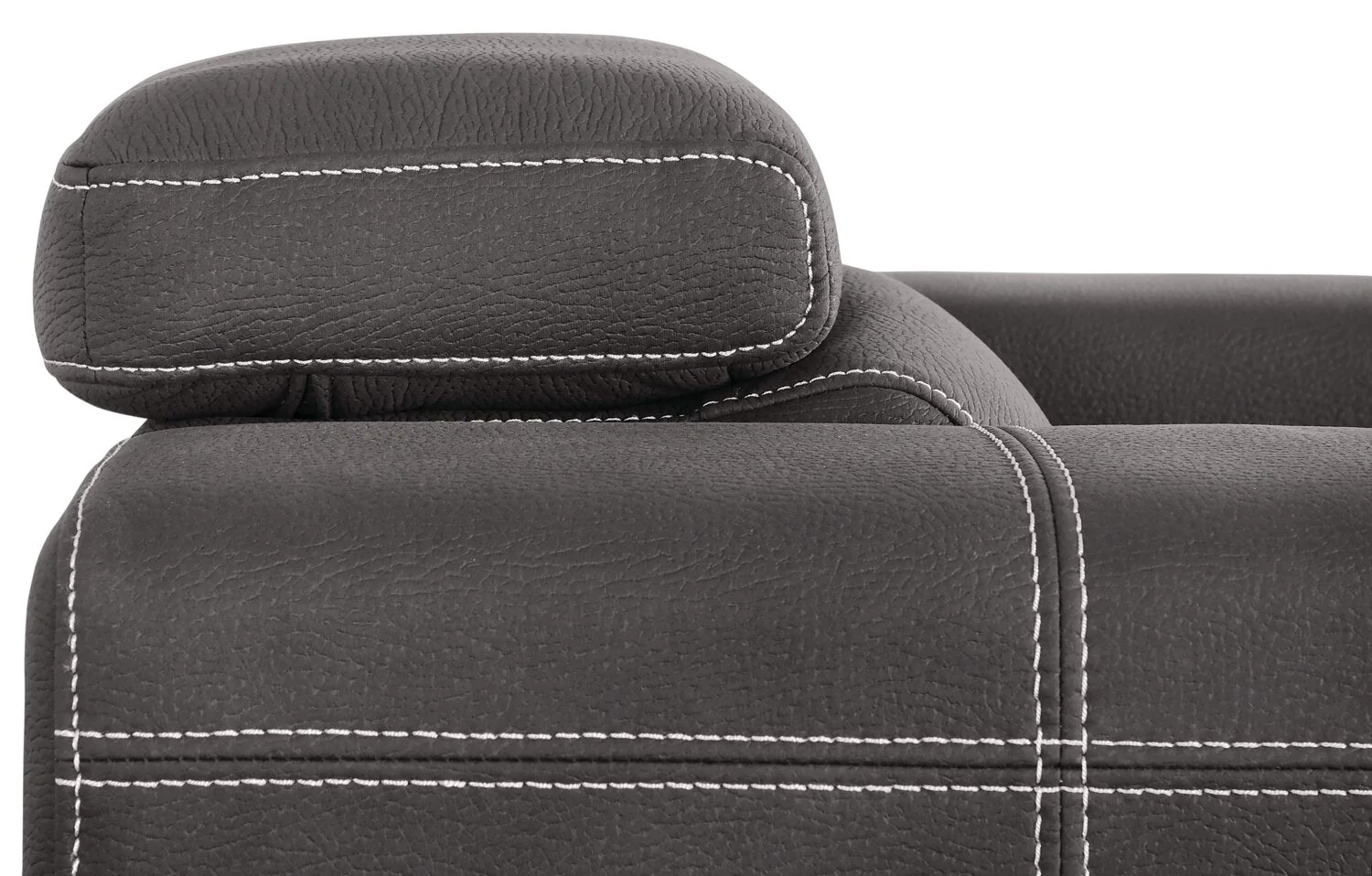Foynes Faux Suede Chair with Pull-Out Ottoman - Cement - Image 10