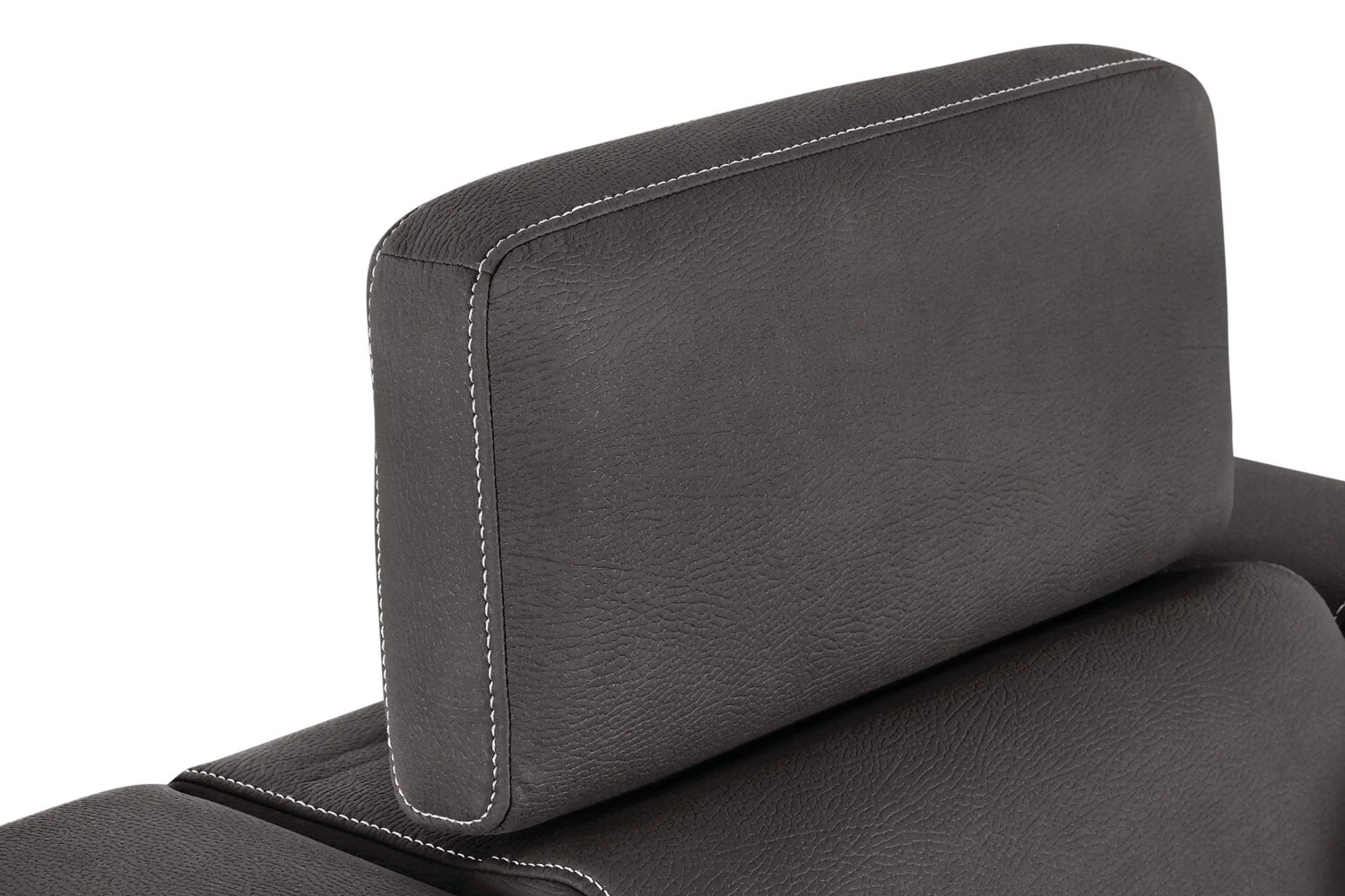 Foynes Faux Suede Chair with Pull-Out Ottoman - Cement - Image 13