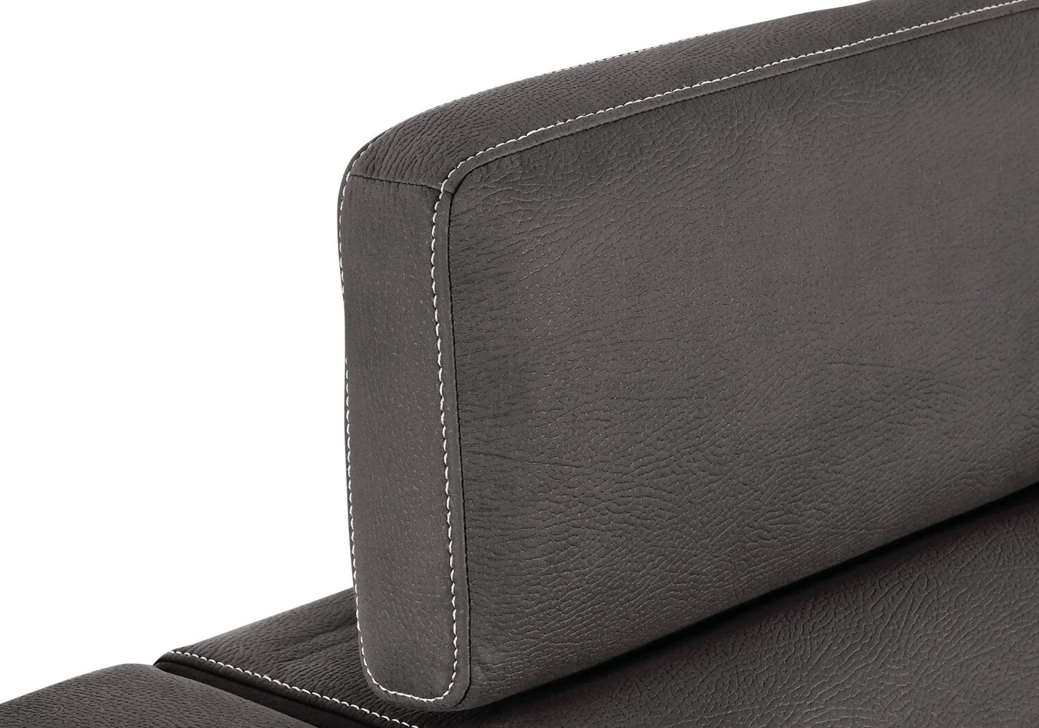 Foynes Faux Suede Chair with Pull-Out Ottoman - Cement - Image 9