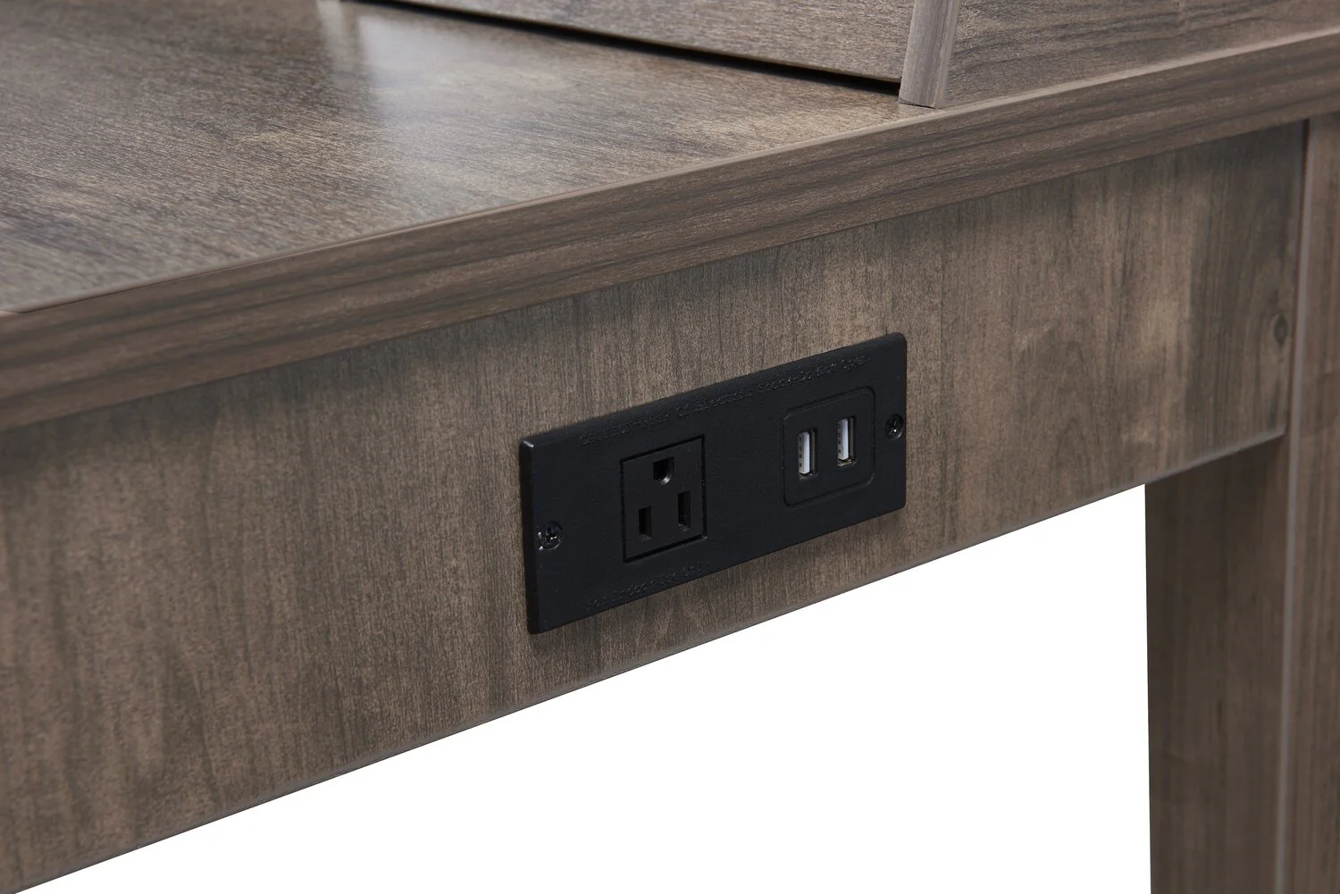 Franny Reversible Desk with Hutch - Hazelnut - Image 3