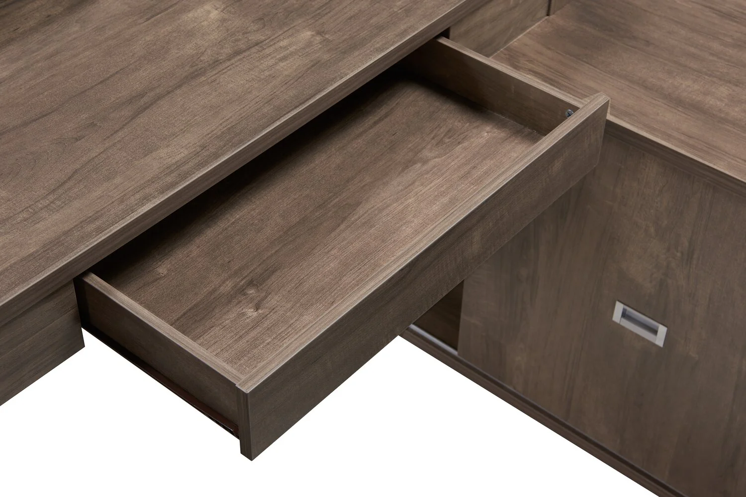 Franny Reversible Desk with Hutch - Hazelnut - Image 6