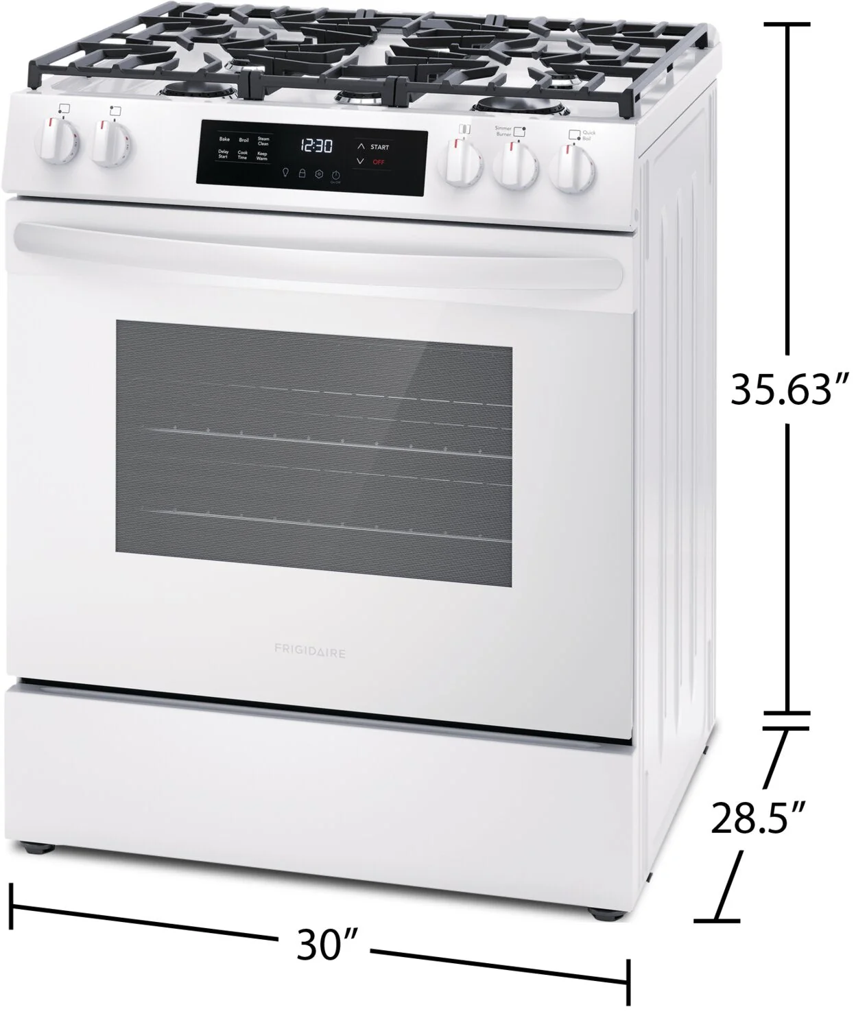 Frigidaire 5.1 Cu. Ft. Front-Control Gas Range with Quick Boil - FCFG3062AW - Image 6
